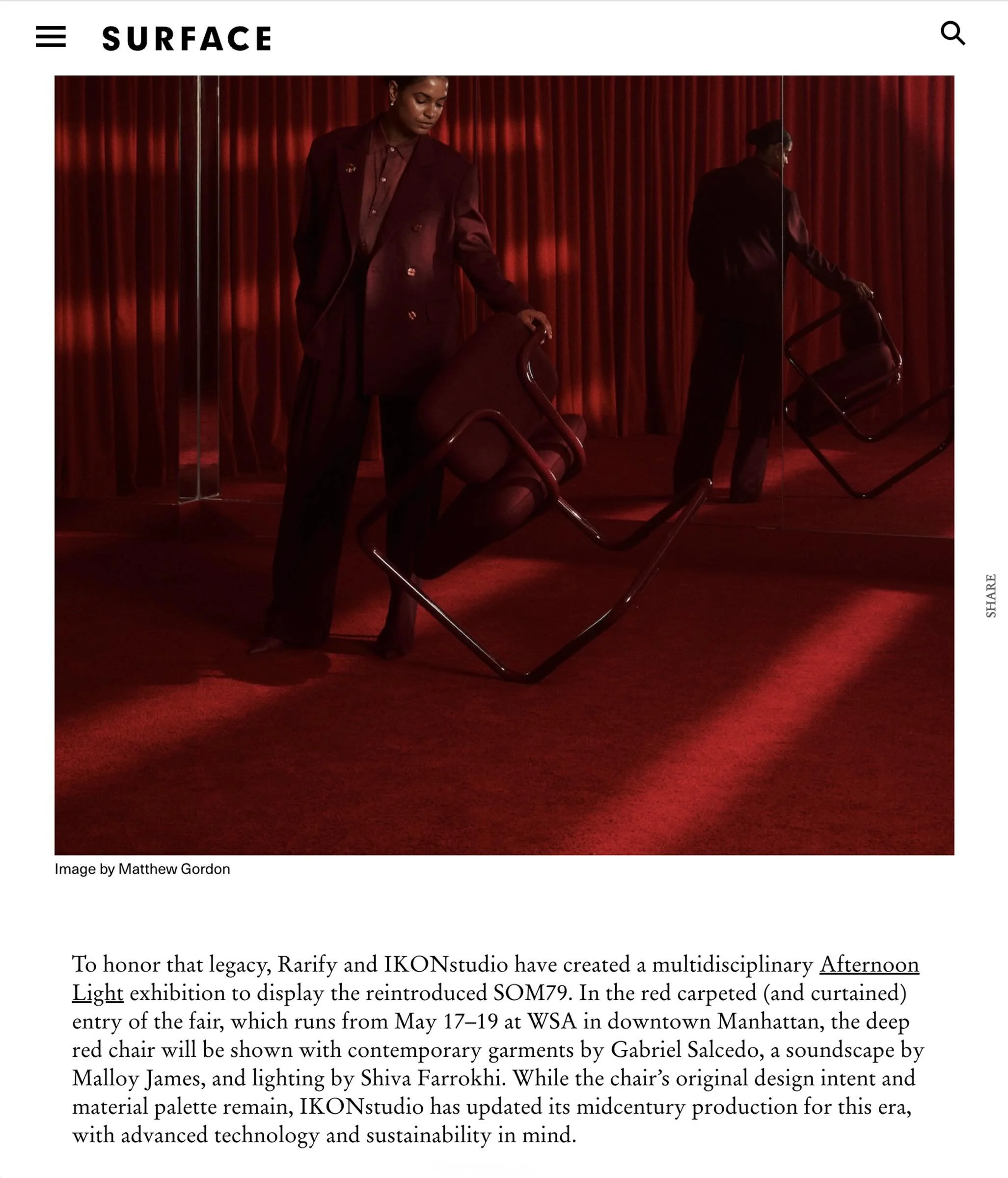Excited to share that Ziroru joins Rarify and IKONstudio for New Icons, a collaborative installation presented during Afternoon Light Design Fair at @wsanyc, centered around the reintroduction of Charles Pfister&rsquo;s iconic chair through Rarify x 