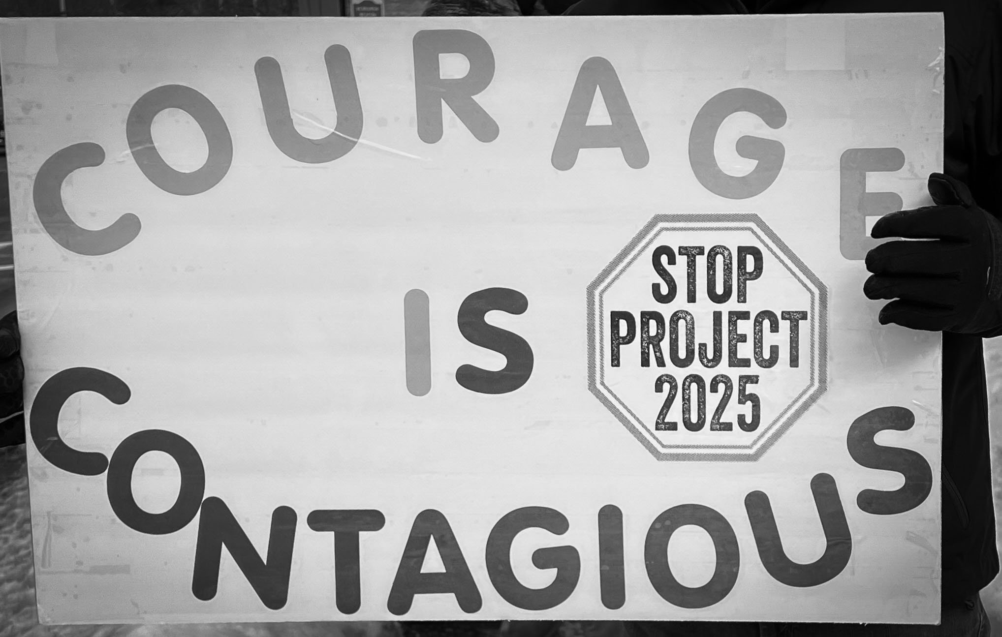 "The ground was covered with snow and ice, the wind was howling, and the temperatures were in the teens. But people showed up with their signs, and as cars drove by many of them, honked in support.
None of us stayed more than an hour, but those who