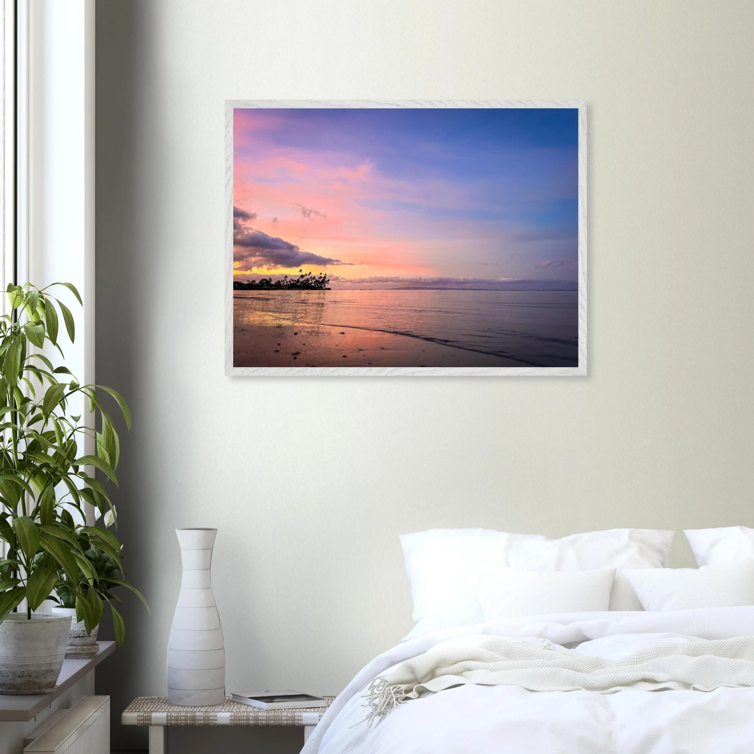 Dawn Patrol- Framed Poster Print Mockup - White Frame - Semi-Gloss - 24x32 inch size - Chrysalis Design Studio - Maui Photography.jpeg