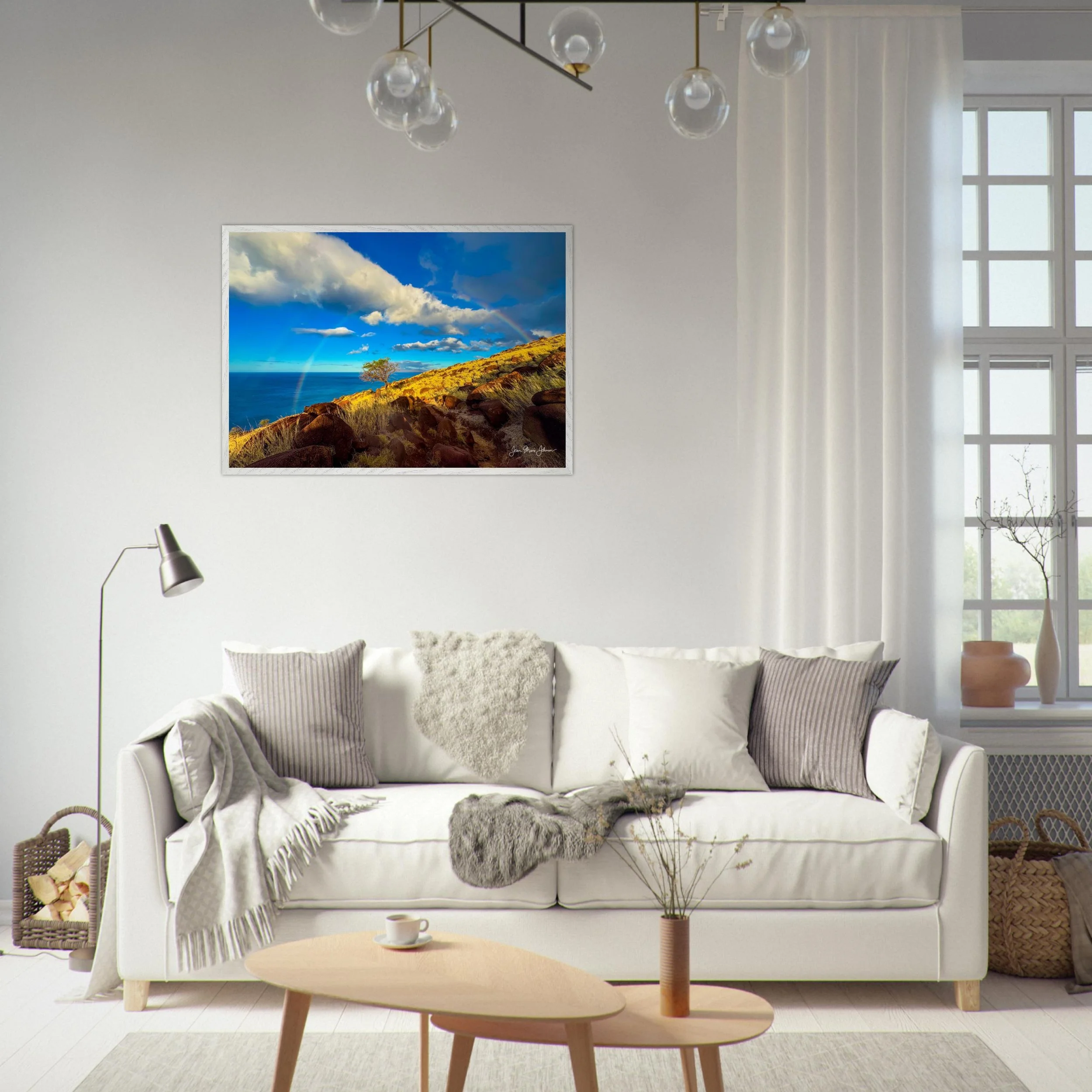 Little Tree - 28x40 Inches Wood Framed Semi-Gloss - Bedroom Mockup - Chrysalis Design Studios - Maui Photography by Jean Marie Johnson.jpeg