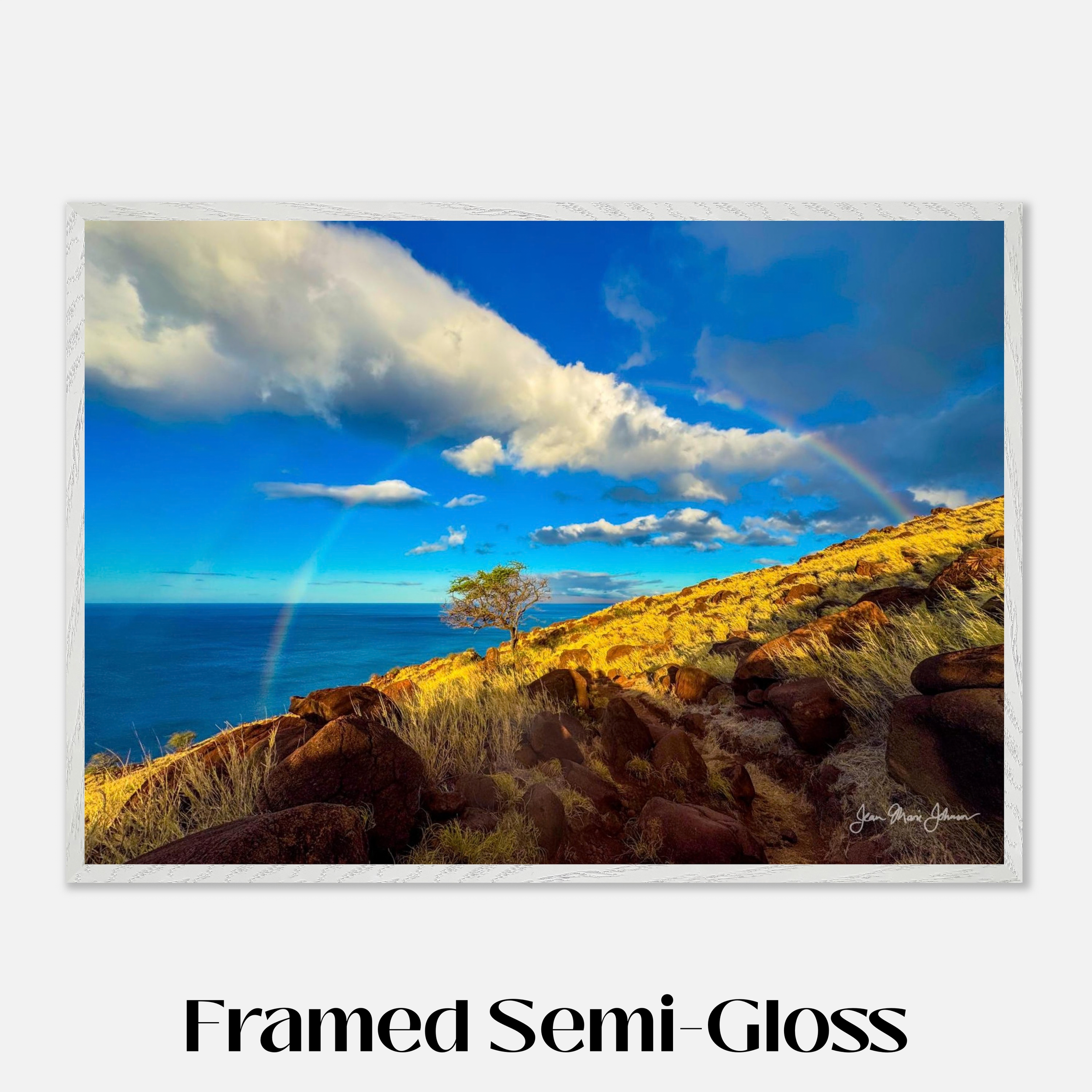 Little Tree - 28x40 Inch Wood Framed Semi-Gloss Poster Mockup - Chrysalis Design Studio - Maui Photography by Jean Marie Johnson.png