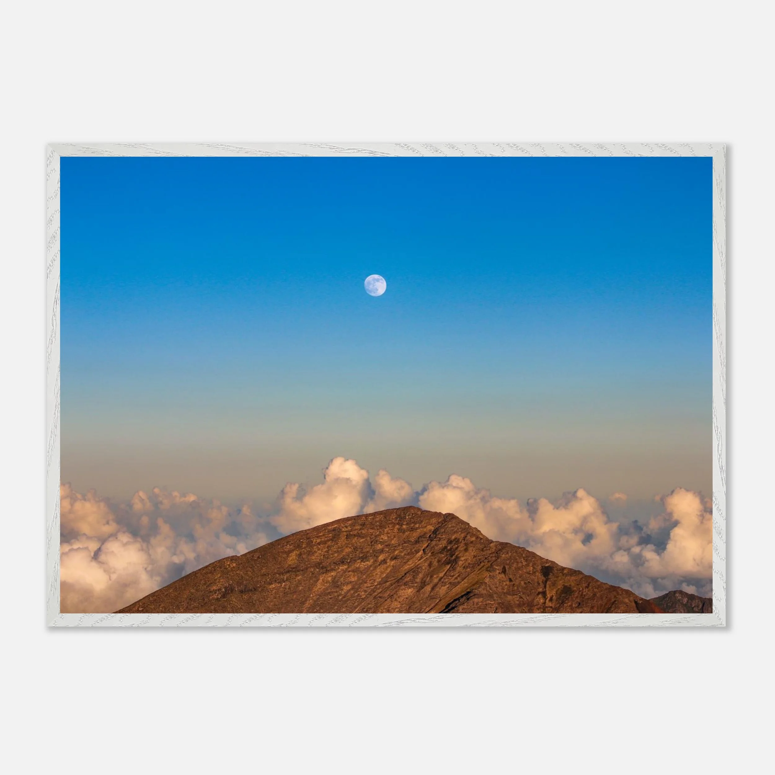 Haleakala Moon - Framed Poster Print Mockup - Semi-Gloss - White Frame - 28x40 inch size - Chrysalis Design Studio - Maui Photography.jpeg