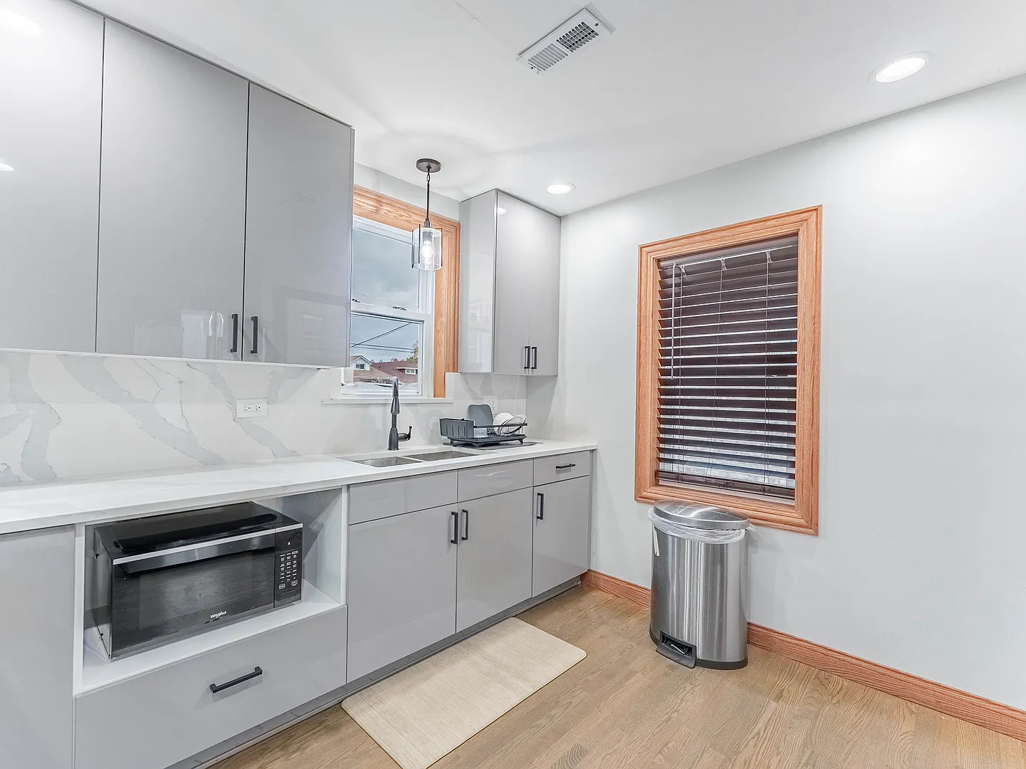 High Gloss Gray Kitchen Cabinets in Bolingbrook, IL