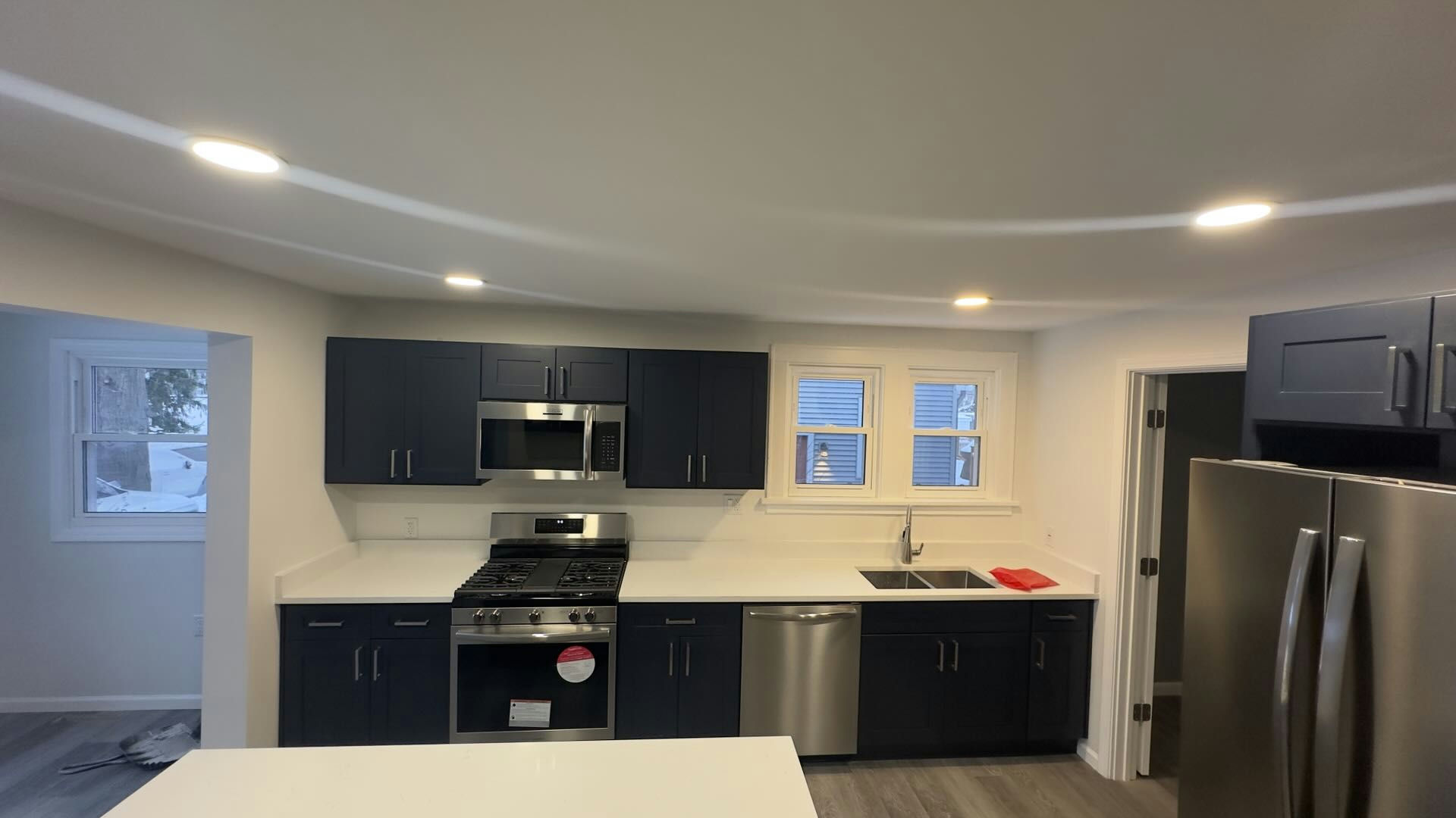 Navy Blue Shaker Kitchen Cabinets in Arlington Heights, IL