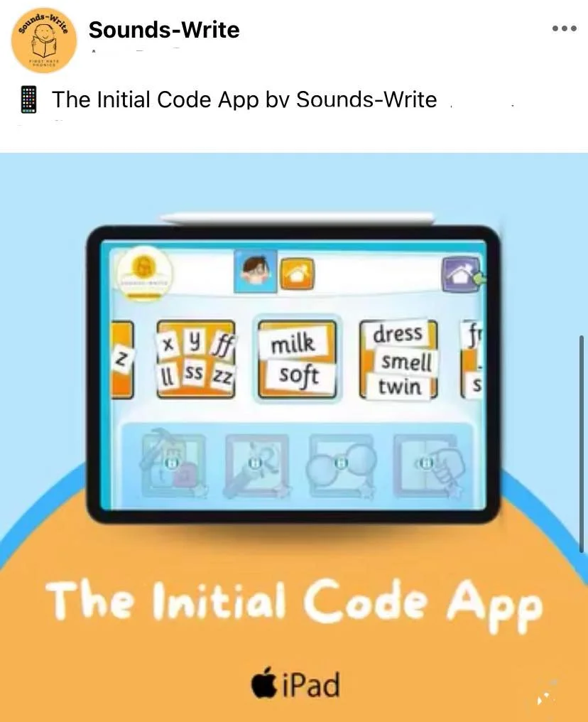 A go to favourite for literacy intervention and home practice: sounds_write initial code (early letter sounds) app for iPad 📖 check out their website for more resources.
