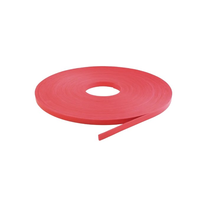 Roll of red adhesive tape