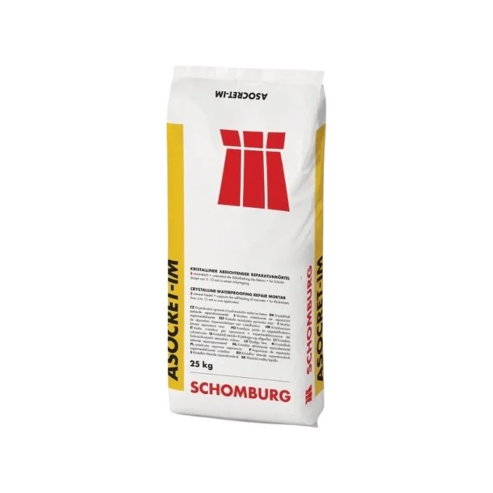 Bag of Schomburg ASOCRET-IM waterproofing repair mortar, 25 kg