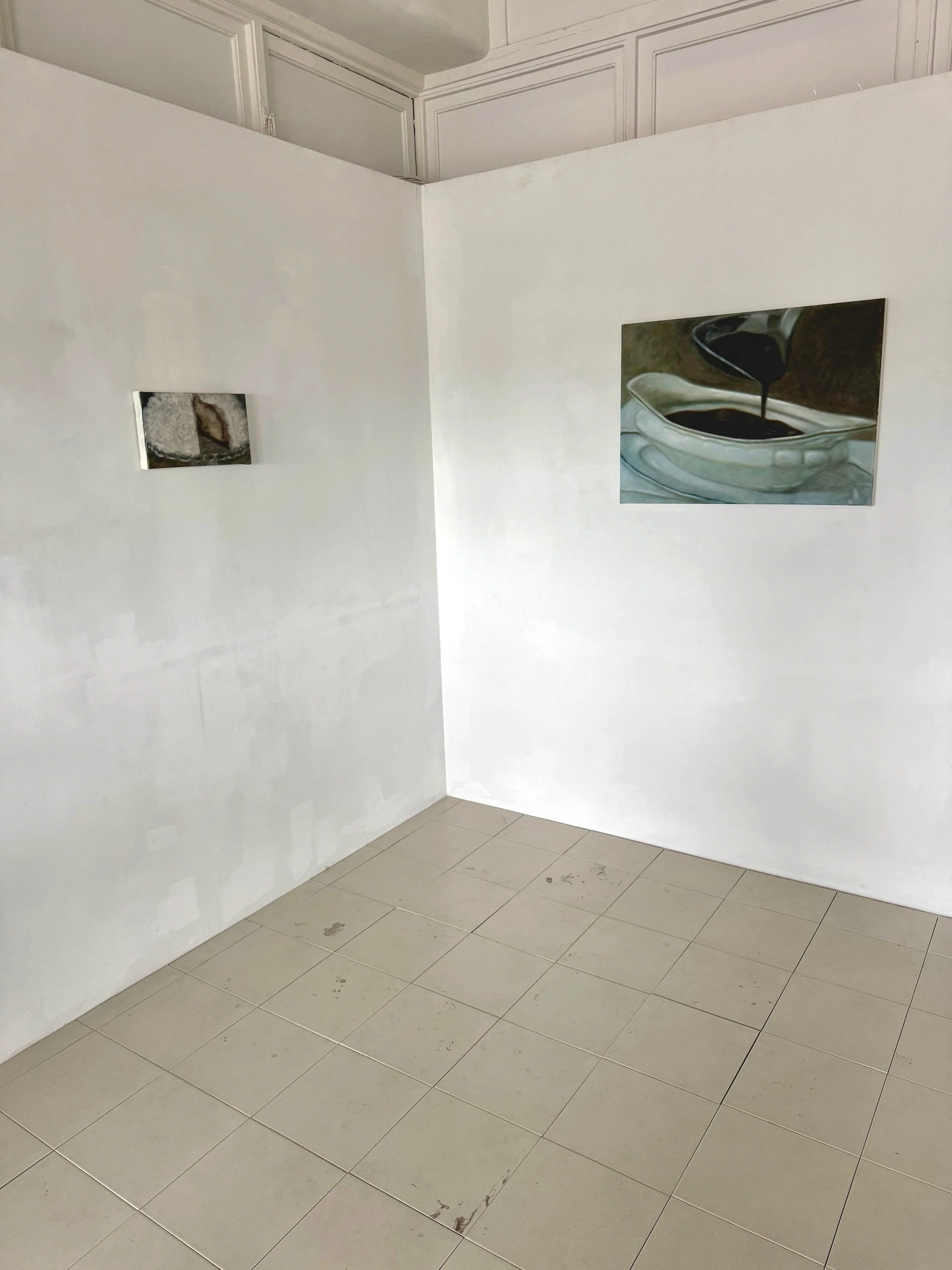  Georgia Naughton’s paintings and installation. 
