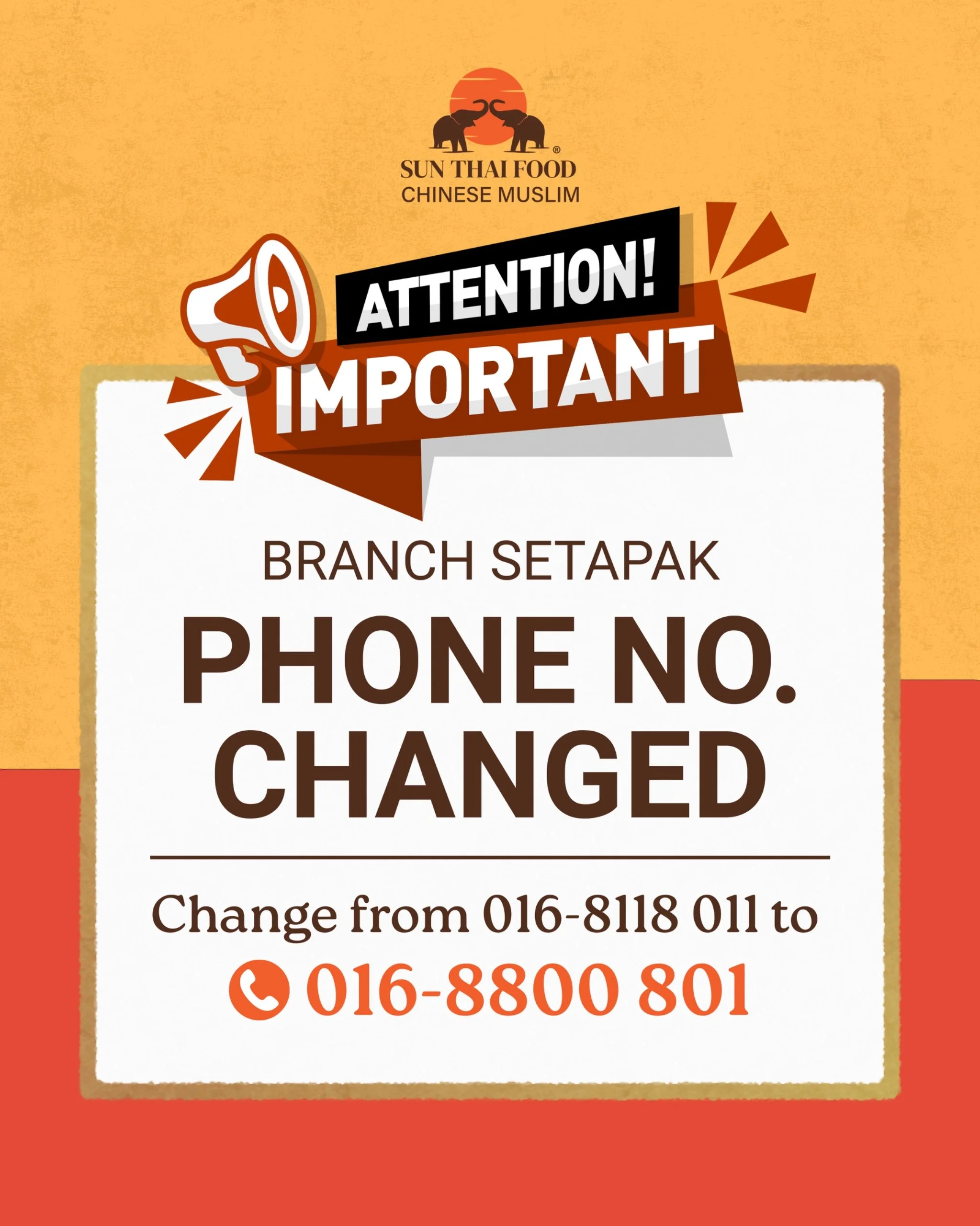 🟢Branch Setapak Phone No. Changed