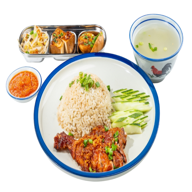 Thai Roasted Chicken Rice 泰式烧烤鸡饭