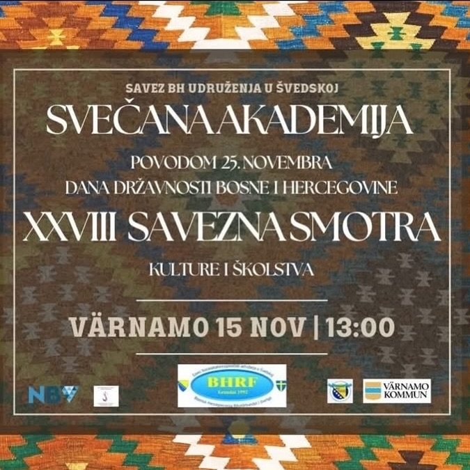 🇧🇦 Uskoro putujemo u V&auml;rnamo gdje će se održati XXVIII Savezna smotra kulture i &scaron;kolstva, povodom Dana državnosti Bosne i Hercegovine 🎉

Na&scaron;a ekipa iz BHU J&ouml;nk&ouml;ping ponosno će nastupiti u vi&scaron;e sekcija 🎶💃🎭

Ra