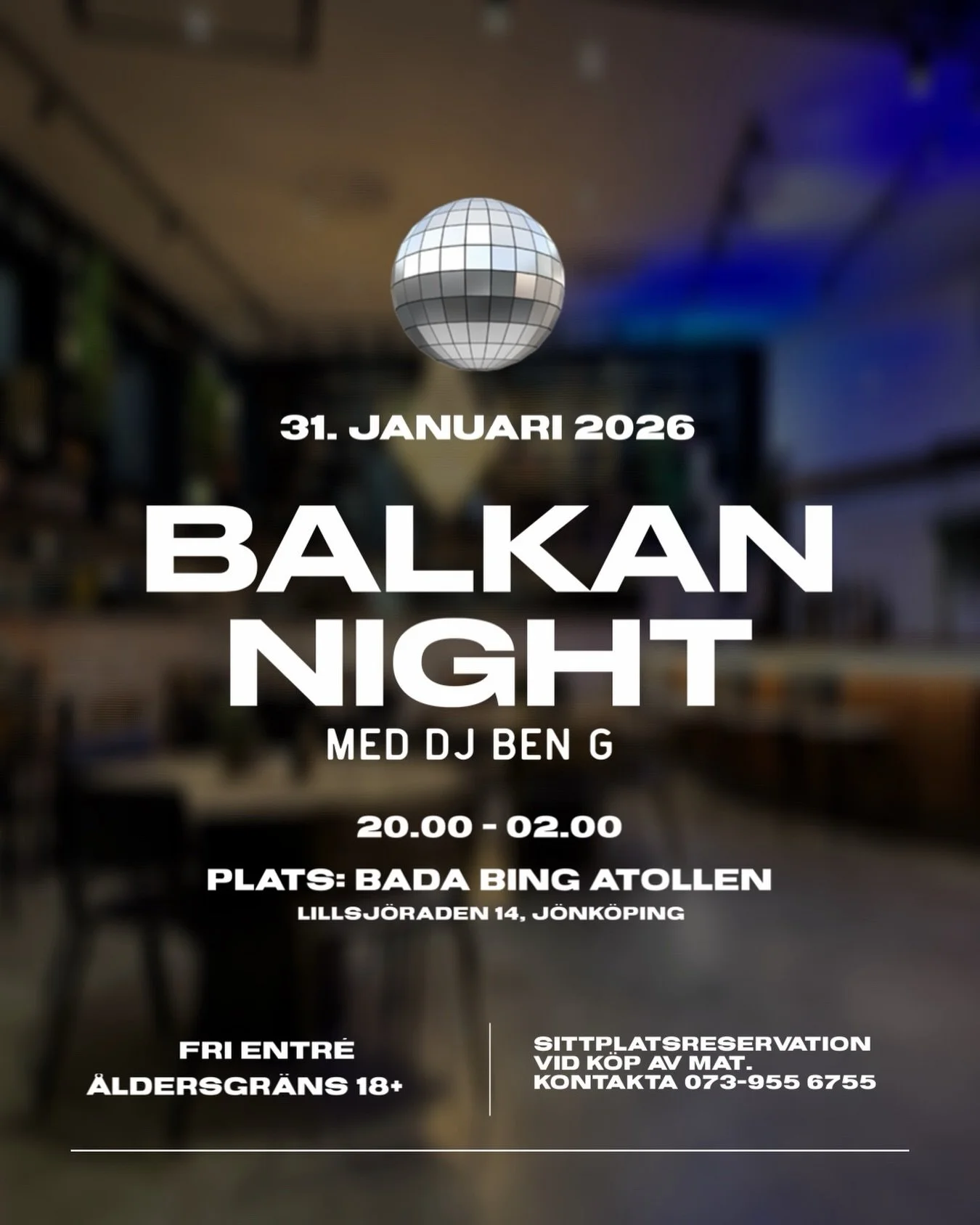 ✨ Nakon turnira &ndash; nastavljamo druženje! ✨

Nakon turnira, 31. januara, pozivamo vas sve da se zajedno podružimo uz dobro dru&scaron;tvo i muziku. 🪩💃🏻🕺🏼

Biće prilika da naručite hranu uz to uključuje rezervaciju stola.

Radujemo se druženj