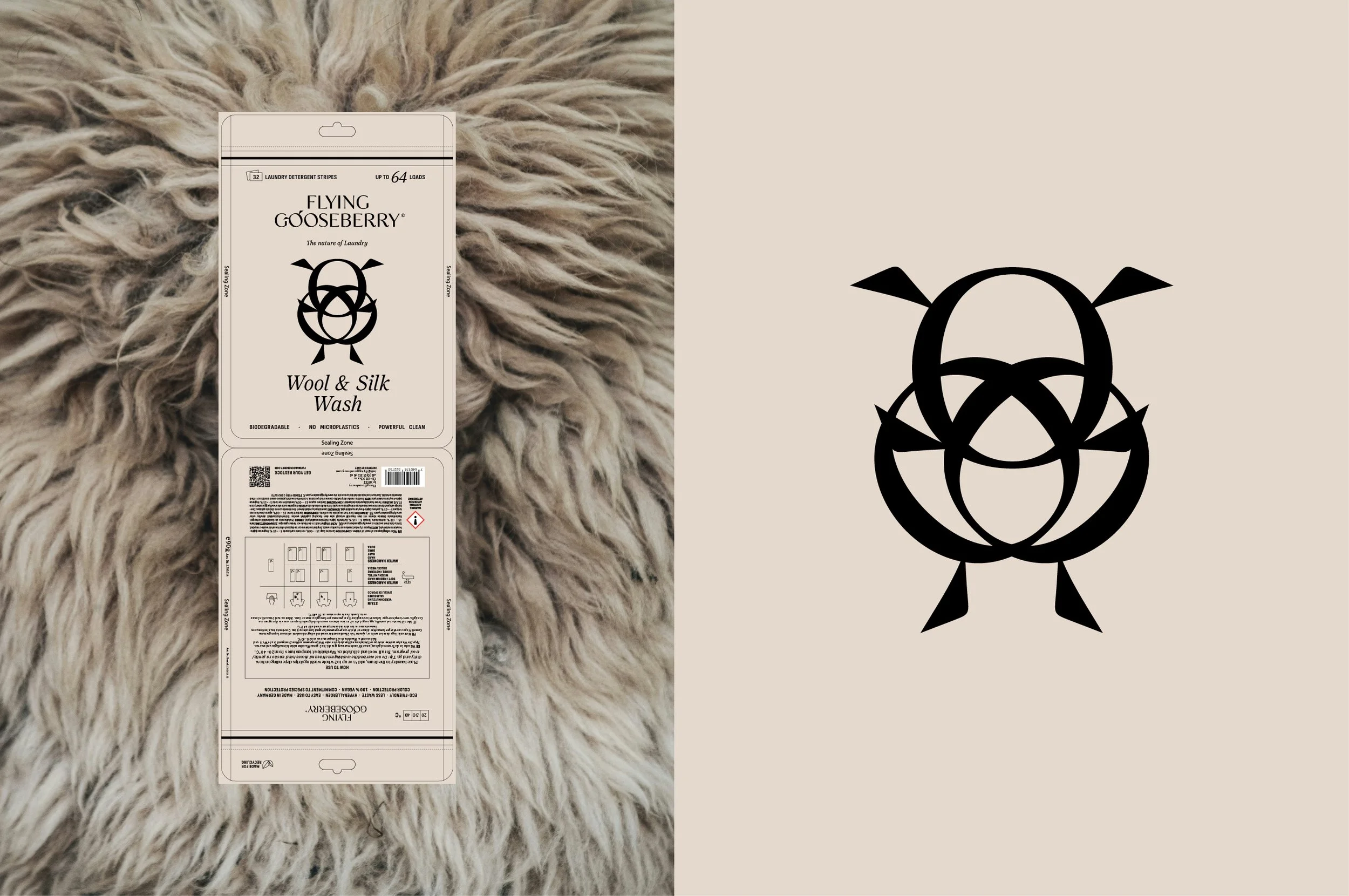 Packaging Design Wool and Silk Wash Icon by Jule