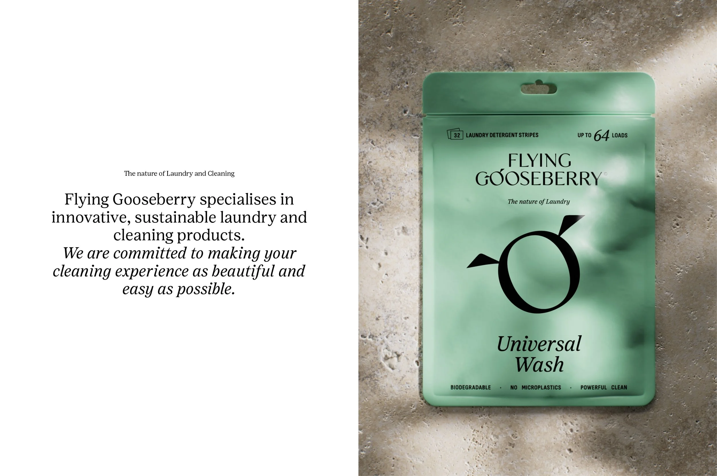 Flying Gooseberry Wash Stripes Packaging Design by Jule