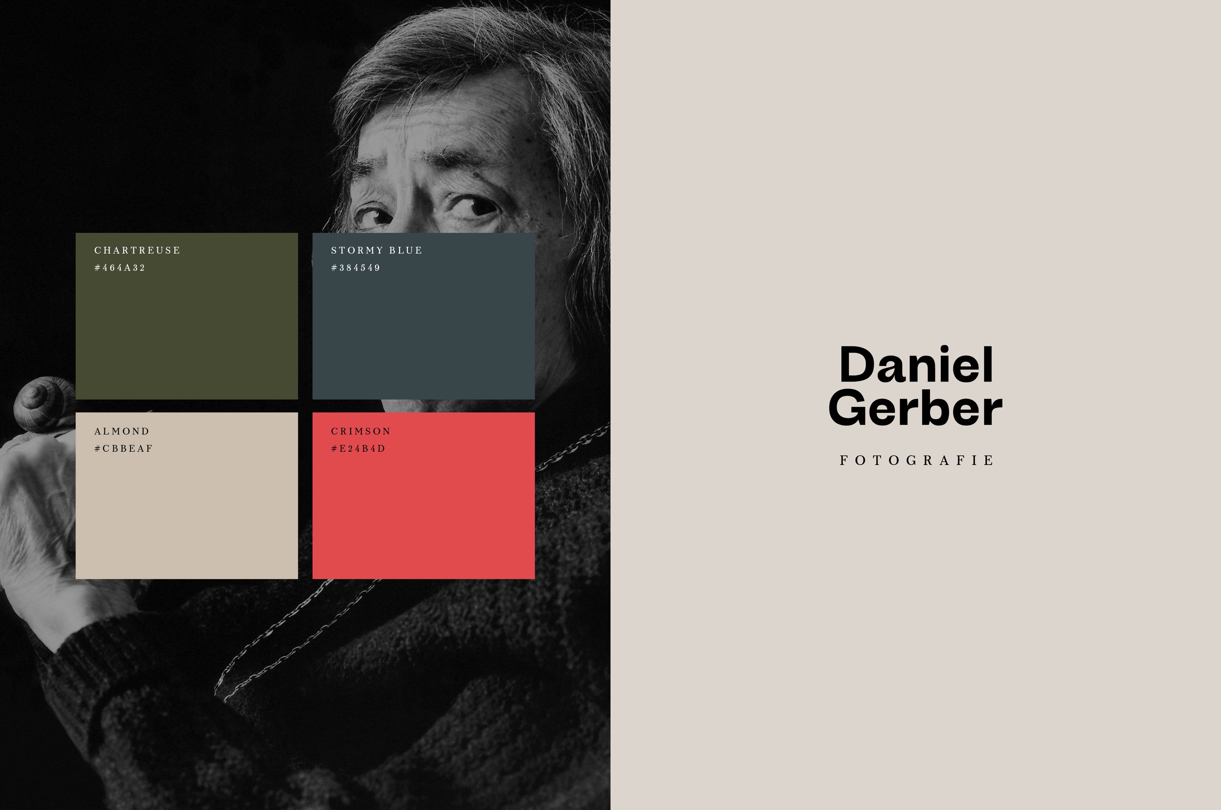 Brand Colours reflecting the down to earth Charakter of the Photographer and its Values