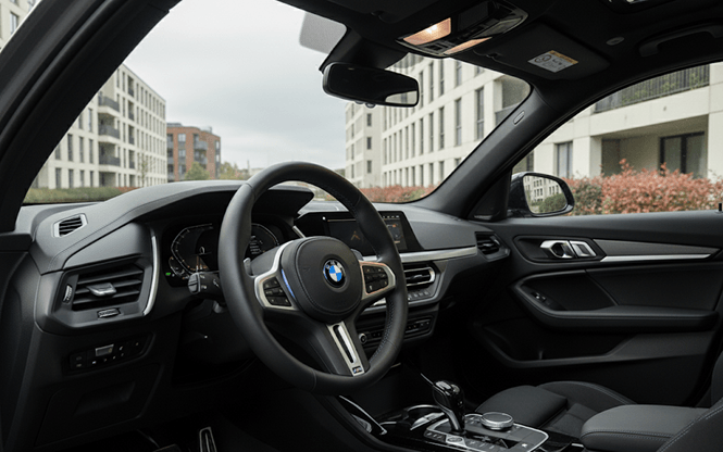 Intérieur BMW 120d Pack M cuir et Harman Kardon