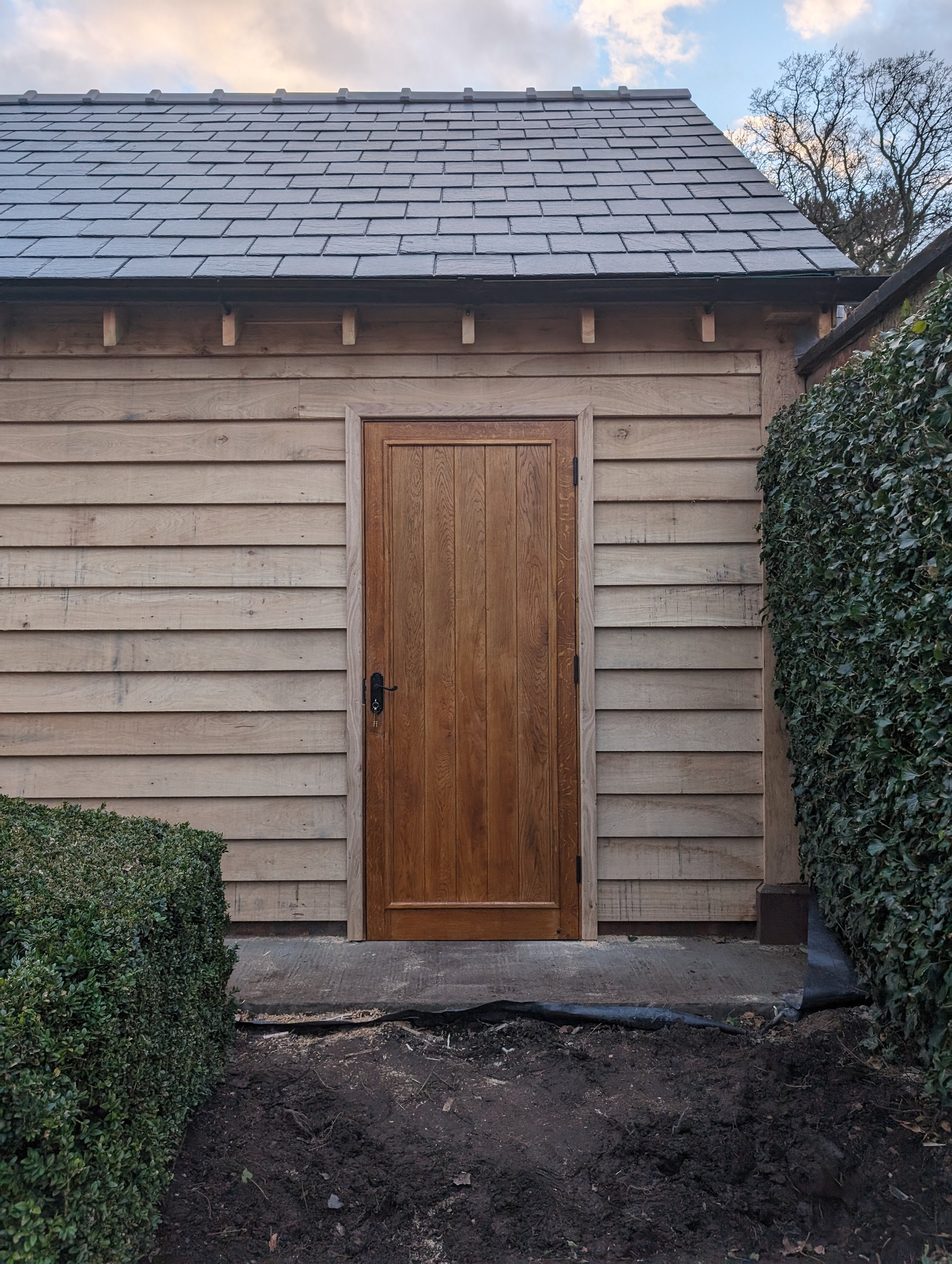 Oak Framed Door to Outdoor Bar