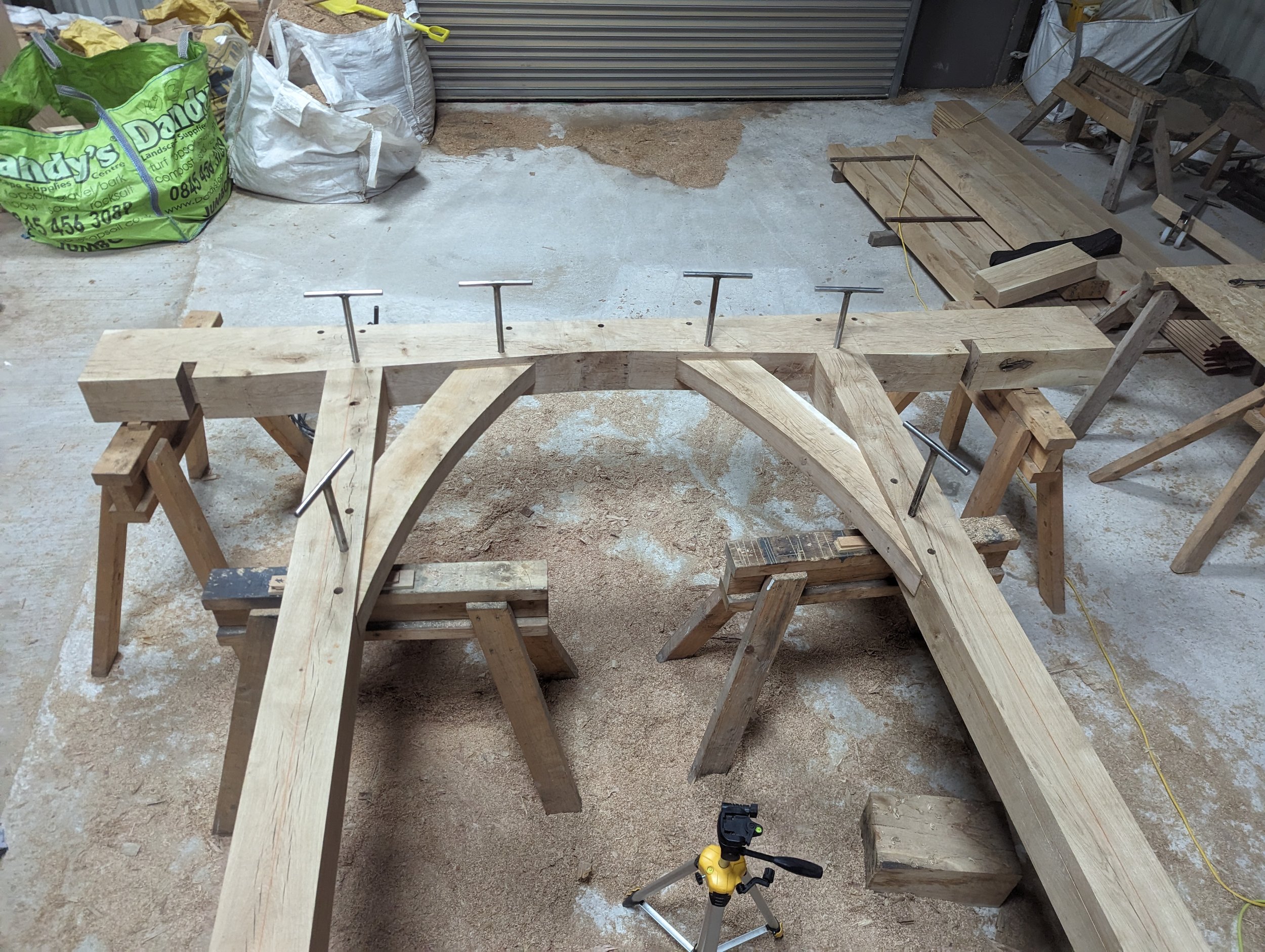Oak Frame Porch Under Construction