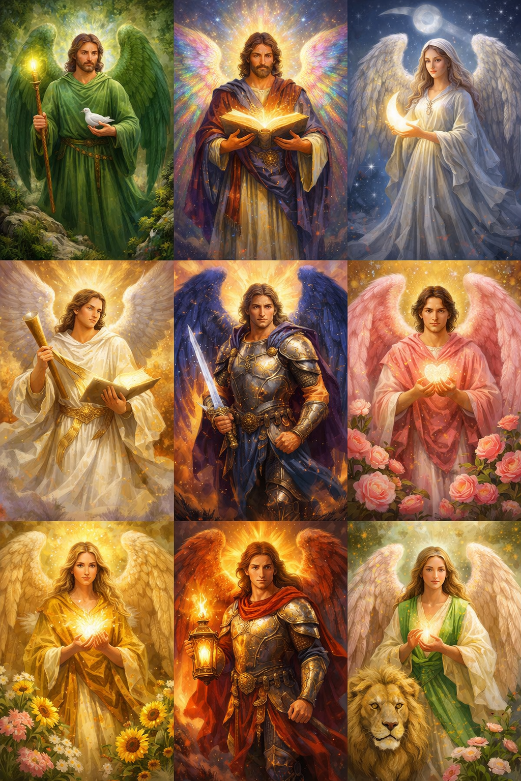 A Guide to the Archangels, their Colours, Flowers, Gemstones, and Their Meanings