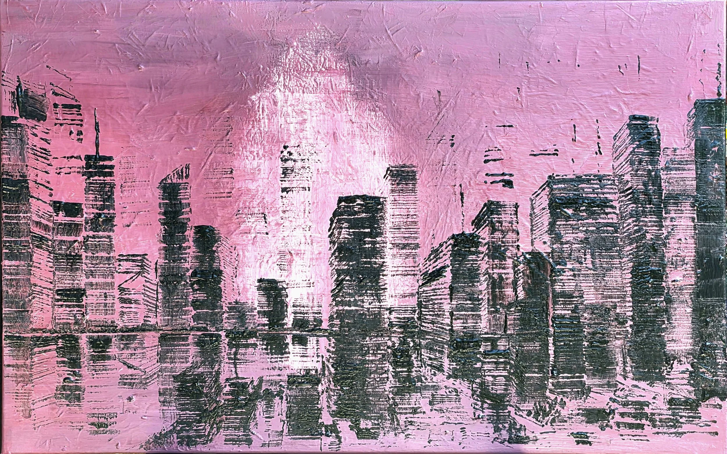 *Verkocht* Neon Dusk - Stad van Dromen