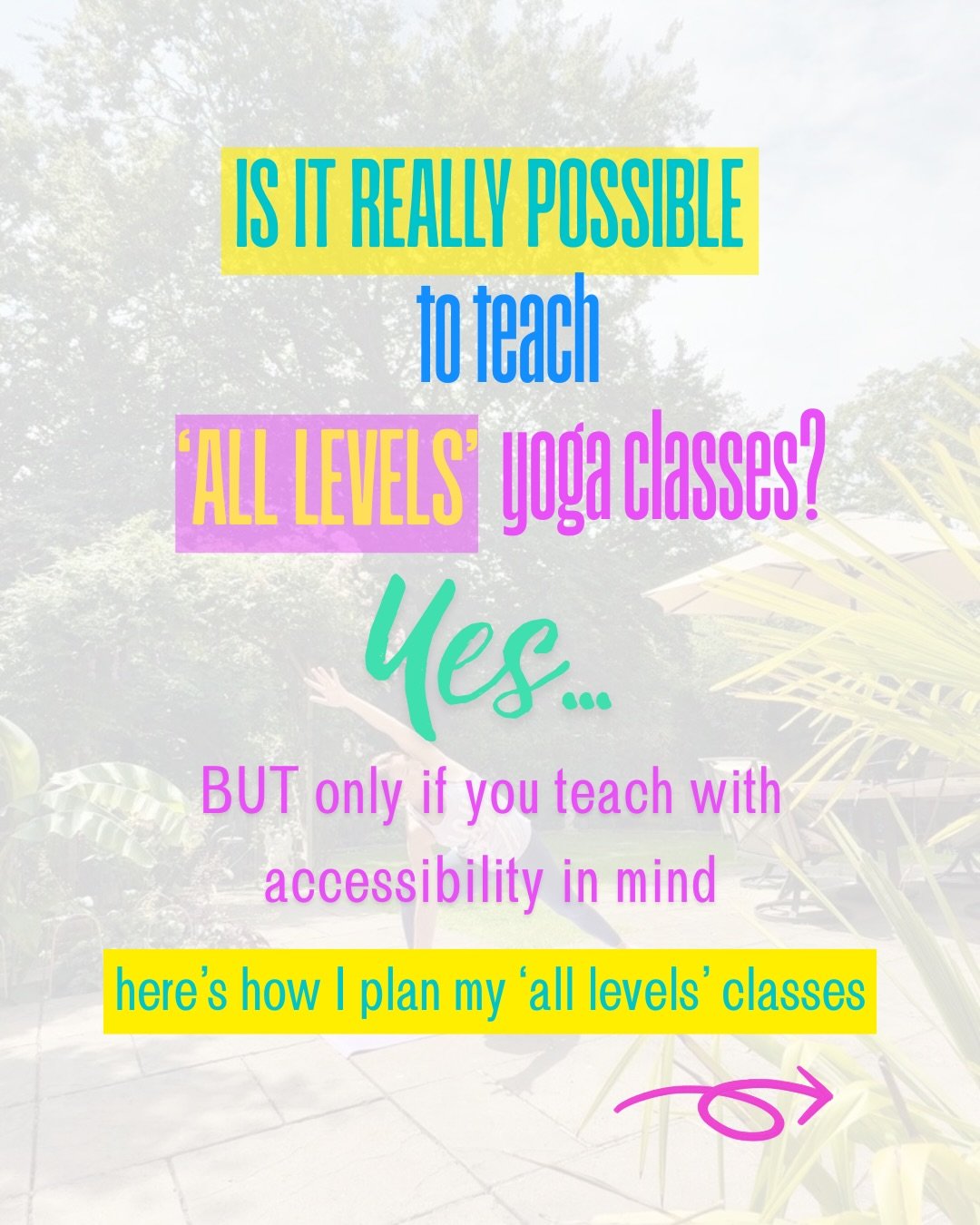 Is it really possible to teach a true &ldquo;all-levels&rdquo; yoga class? 👀

For me the answer is YES&hellip; but only when accessibility is built into the class from the very beginning, rather than added as an afterthought.

One of the biggest thi