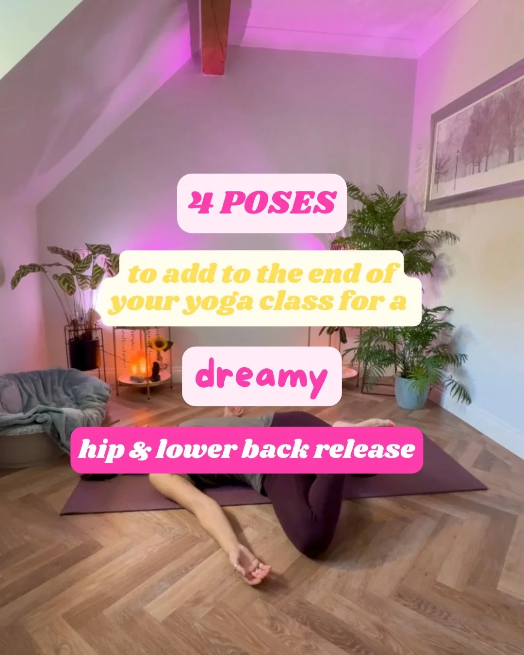 Add these 4 poses to the end of your yoga class for a dreamy hip and lower back release 🫶🏼💕 

Our hips and lower back often hold tension from everyday modern life&hellip;

This short sequence targets the hip flexors, glutes, deep external rotators