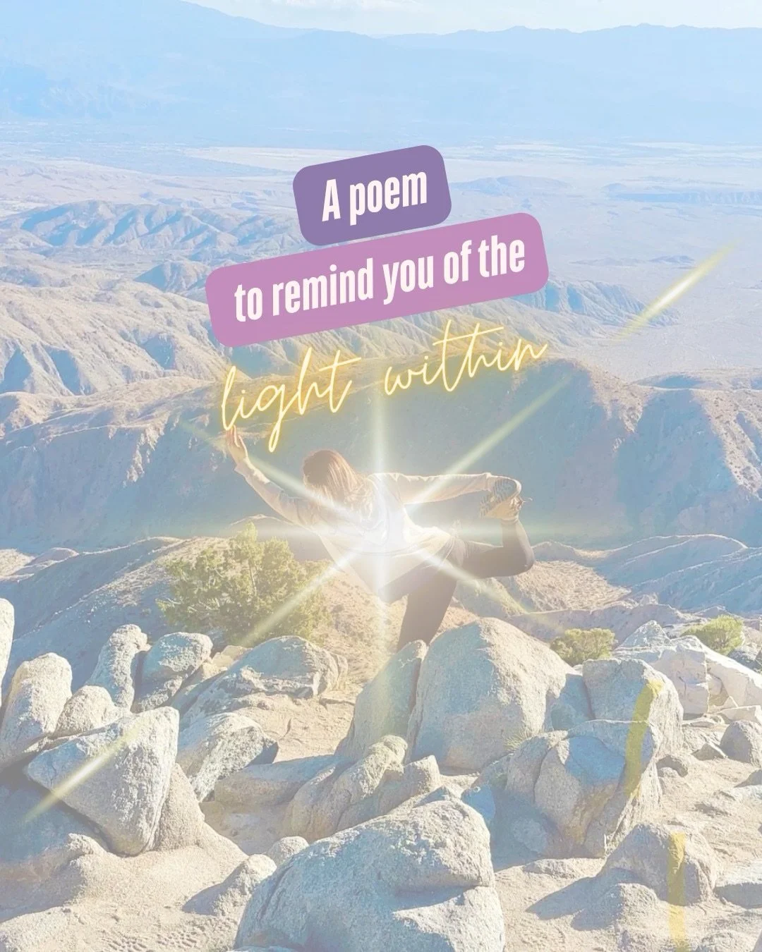 A poem for the ones that need to remember the light within ✨ 

I read this out during savasana in my yoga classes recently and it was such a beautiful way to end the class 🧘🏻&zwj;♀️🧘&zwj;♂️🫶🏼✨ 

During the grounding meditation I spoke about Jyot