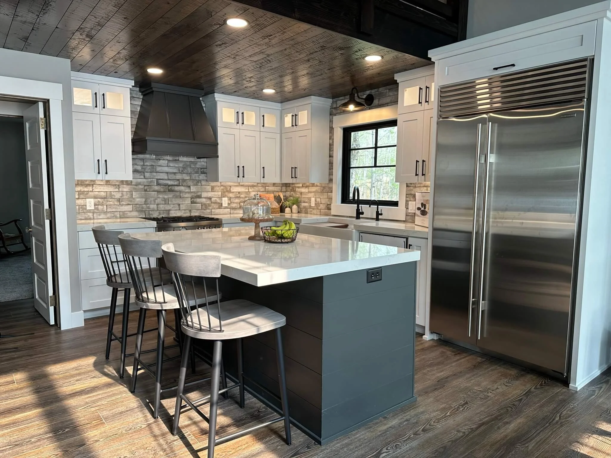 Kitchen - Quartz Countertops - Custom Cabinetry - LVP Flooring - Custom Counter Stools - Decor.jpg