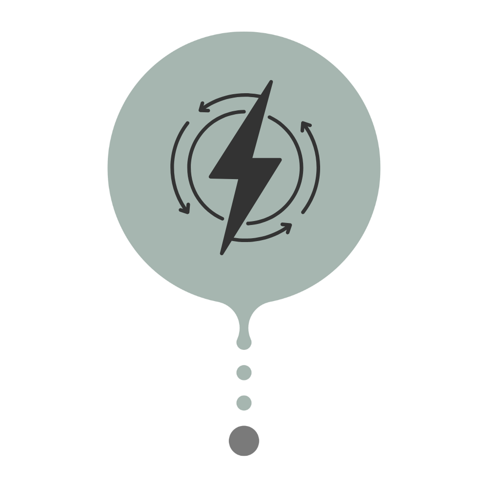 Icon Illustration of lightening bolt to represent Revive step.