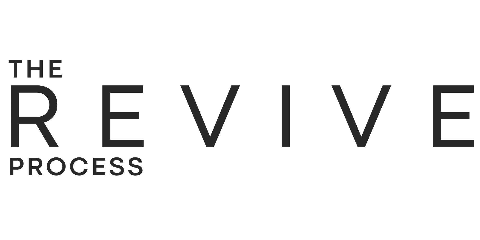 Black text reading, "The Revive Process" in large letters.