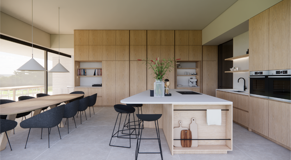Interieurontwerp keuken project Moerkerke