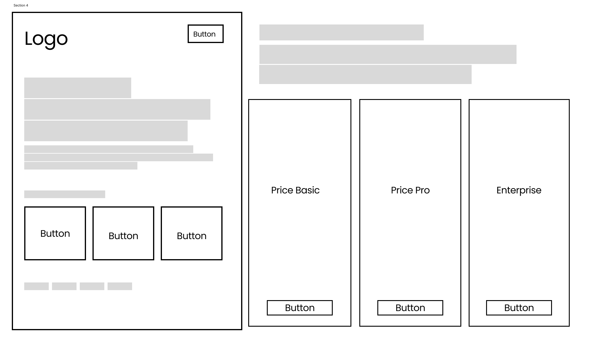 Page foure vendo wireframe
