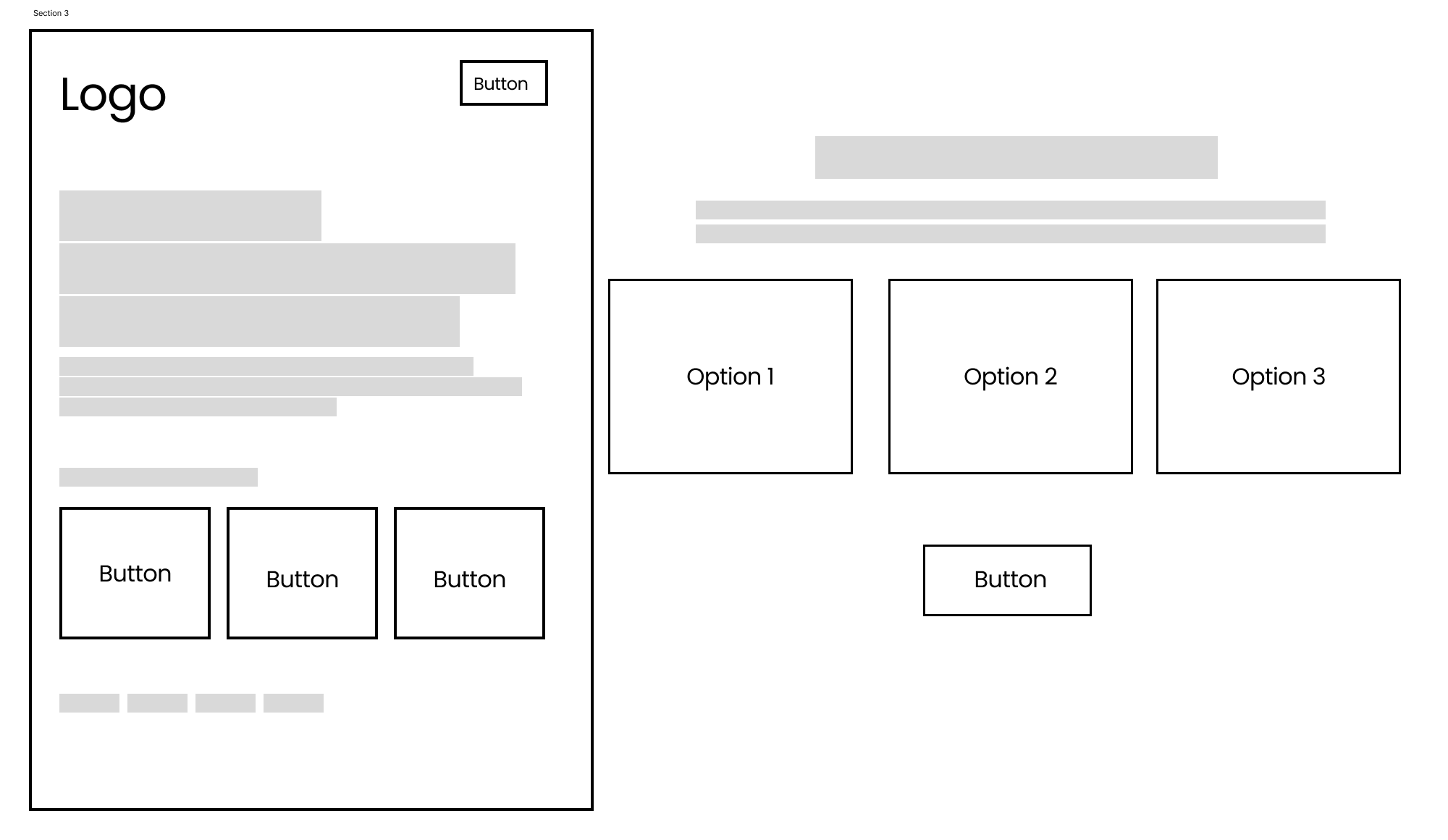 Page trhee vendo wireframe