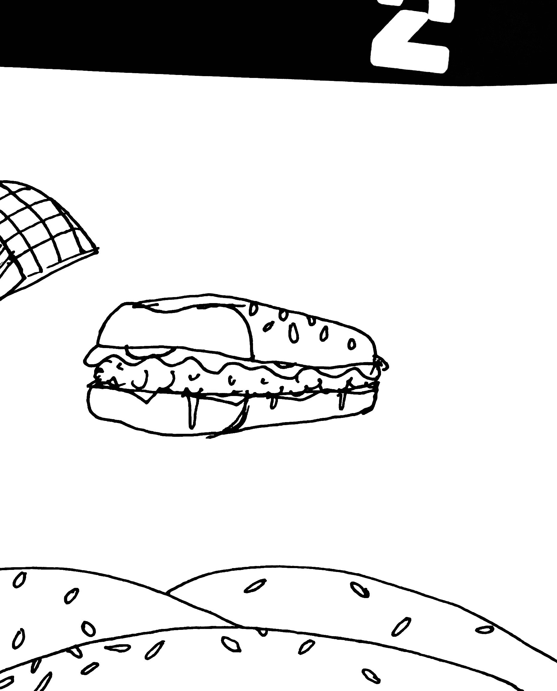 "munching at mike's corner 1" 2022 / a3 print / 900 NOK