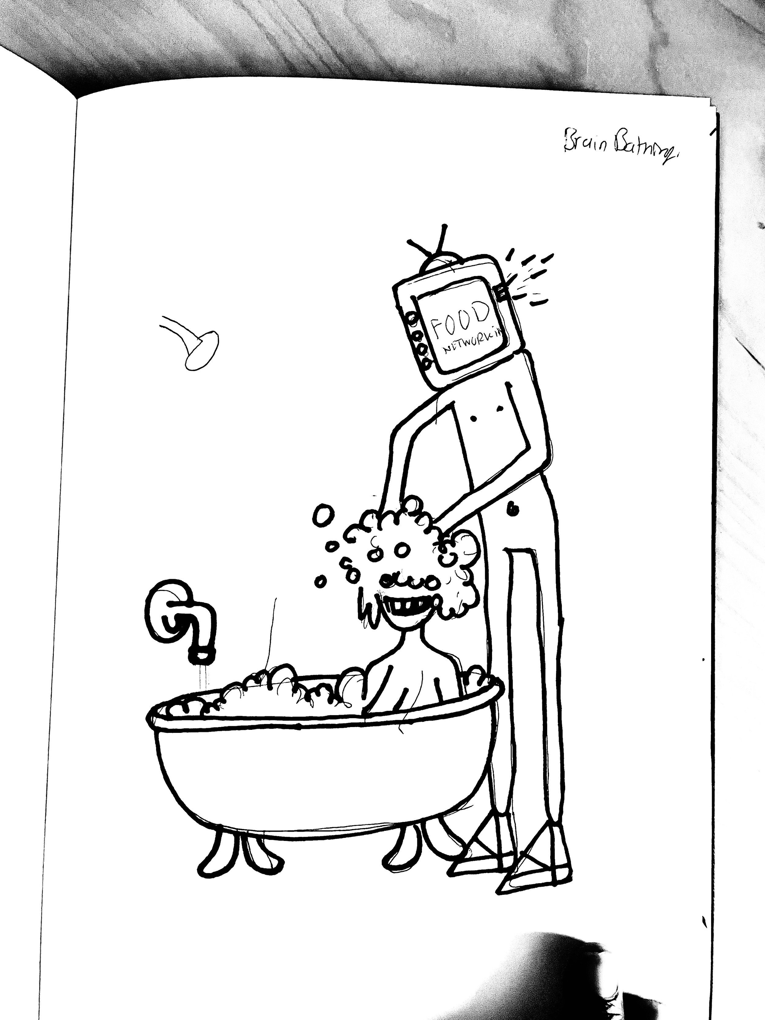 "Brain Bathing" 2022 / a3 print / 900 NOK