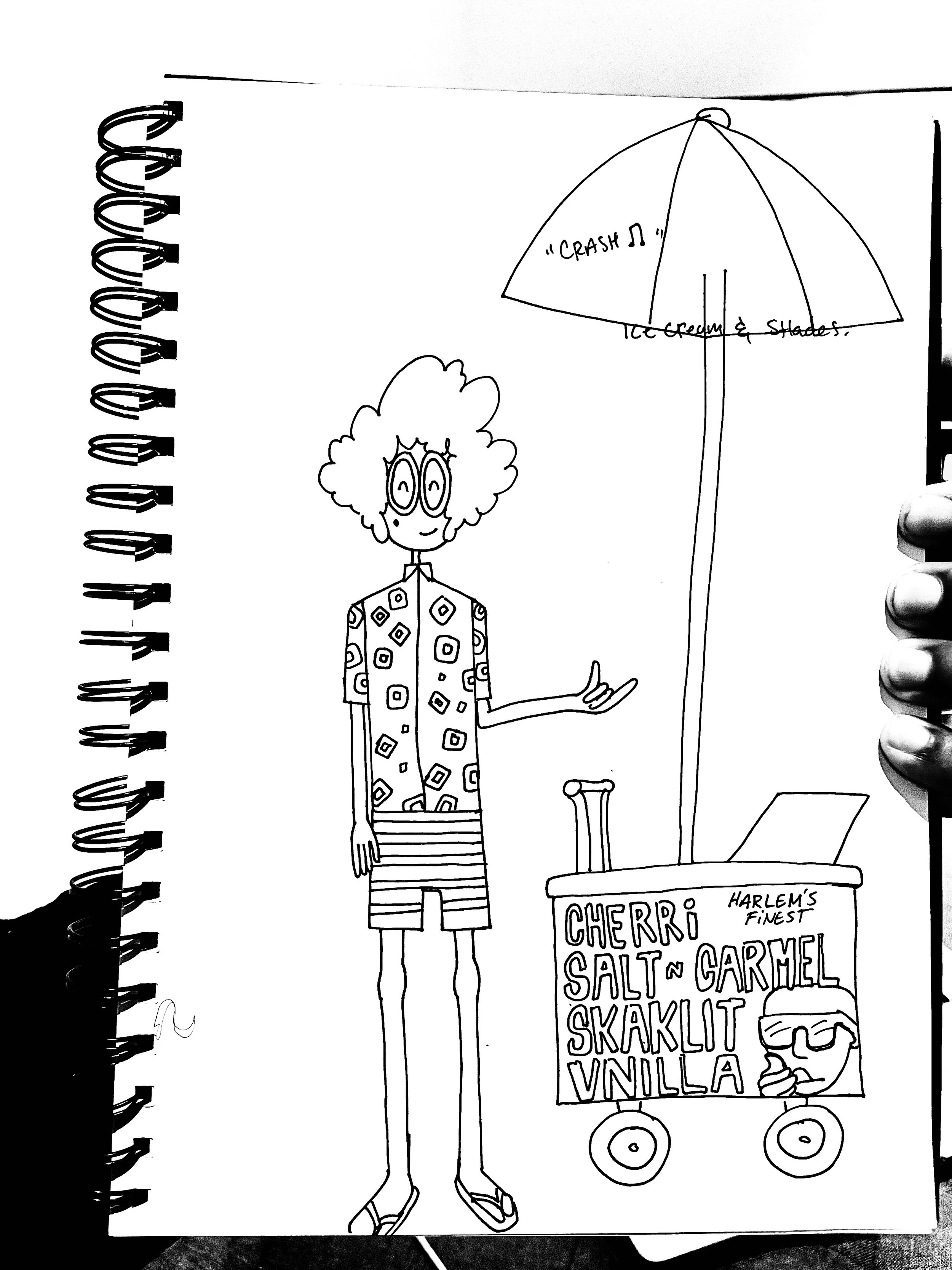 "uptown ice cream" 2022 / a3 print / 900 NOK