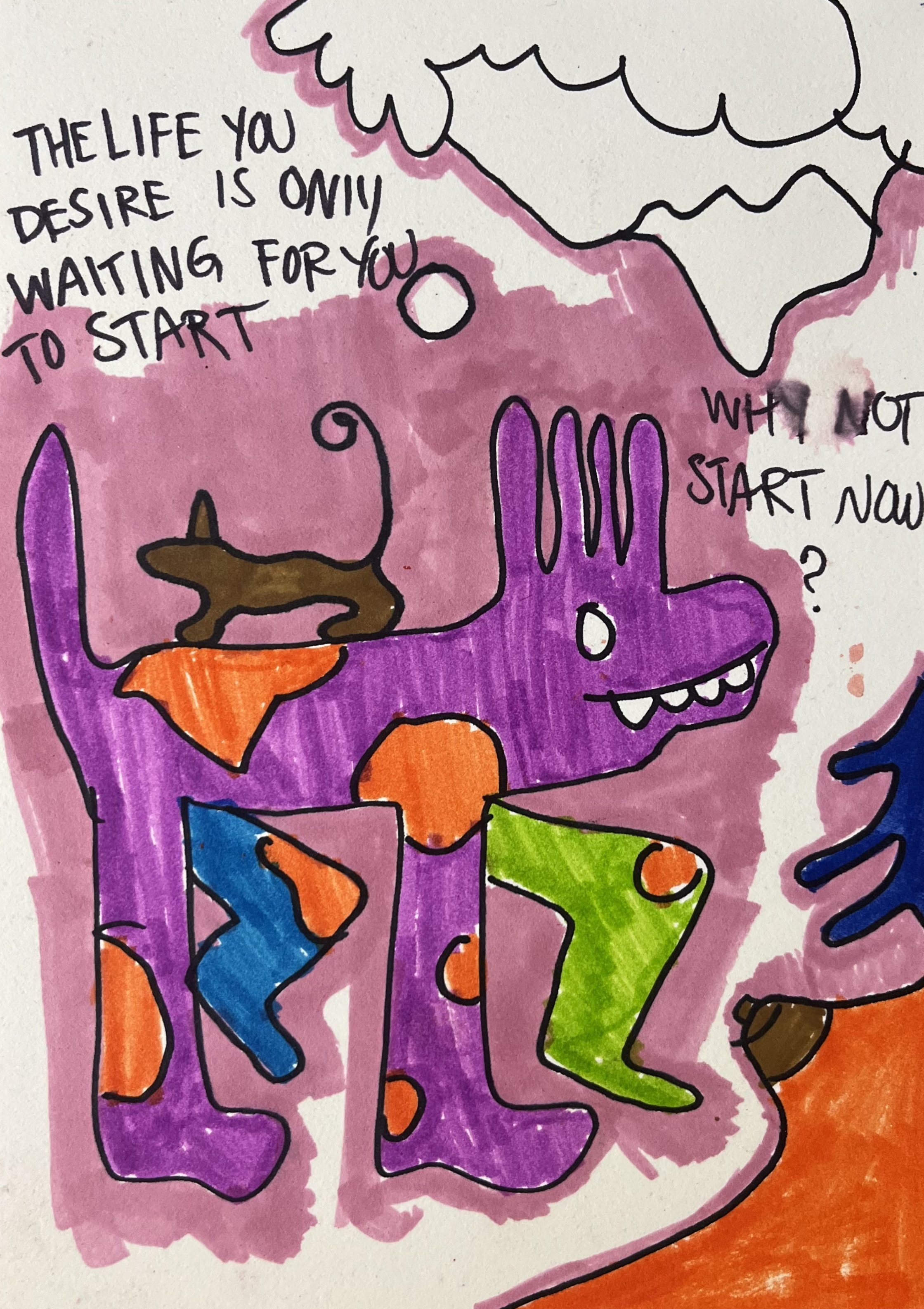 "life moves with you" 2024 / markers on paper / a5 / 800 NOK