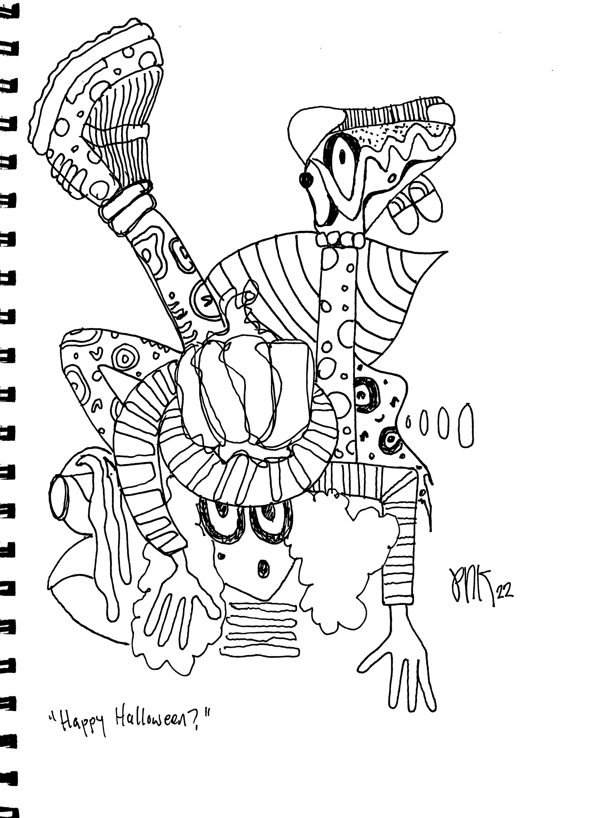"happy halloween?" 2022 / a3 print / 900 NOK