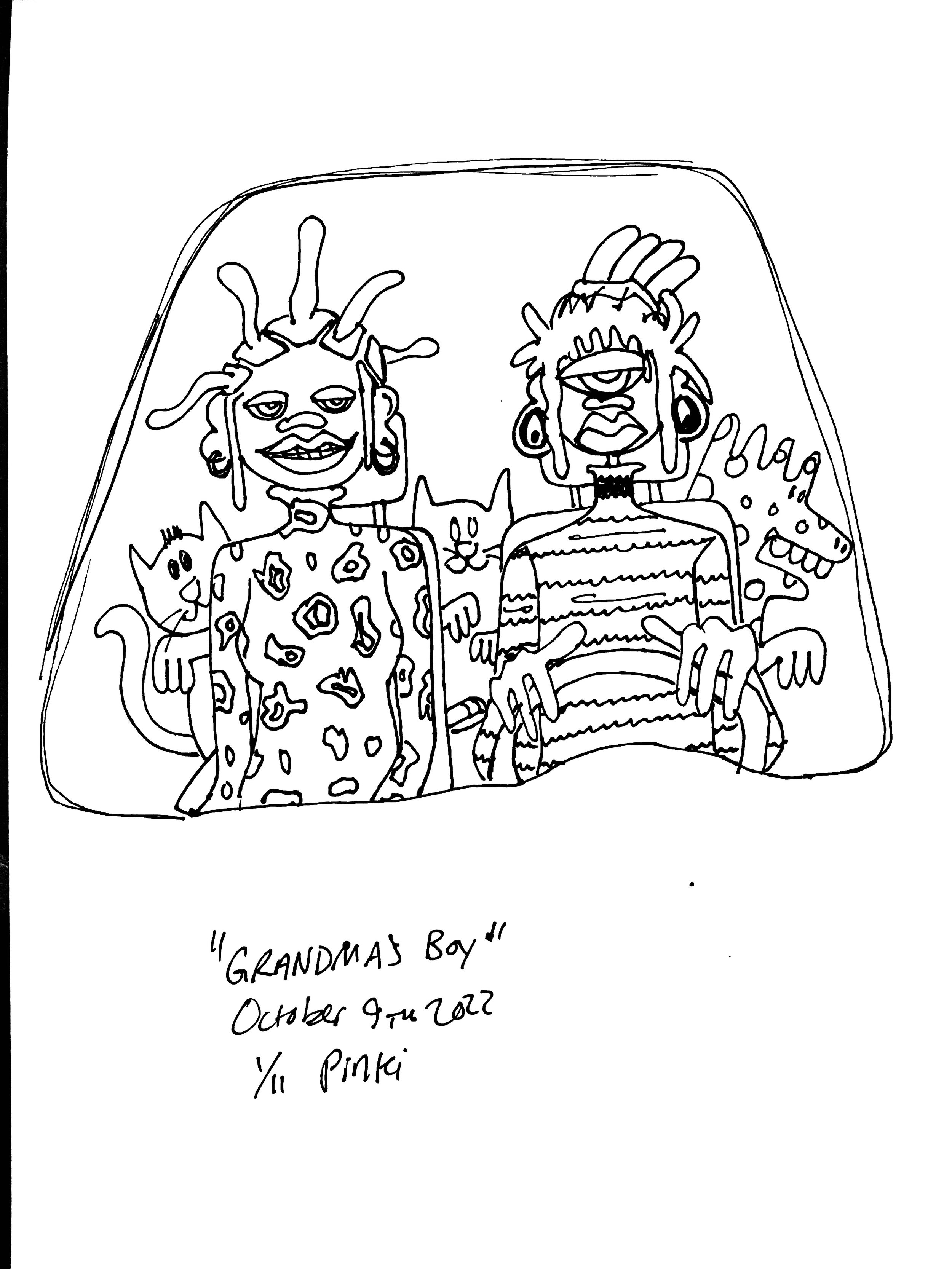 "gradma's boy October 9th" 2022 / a3 print / 900 kr