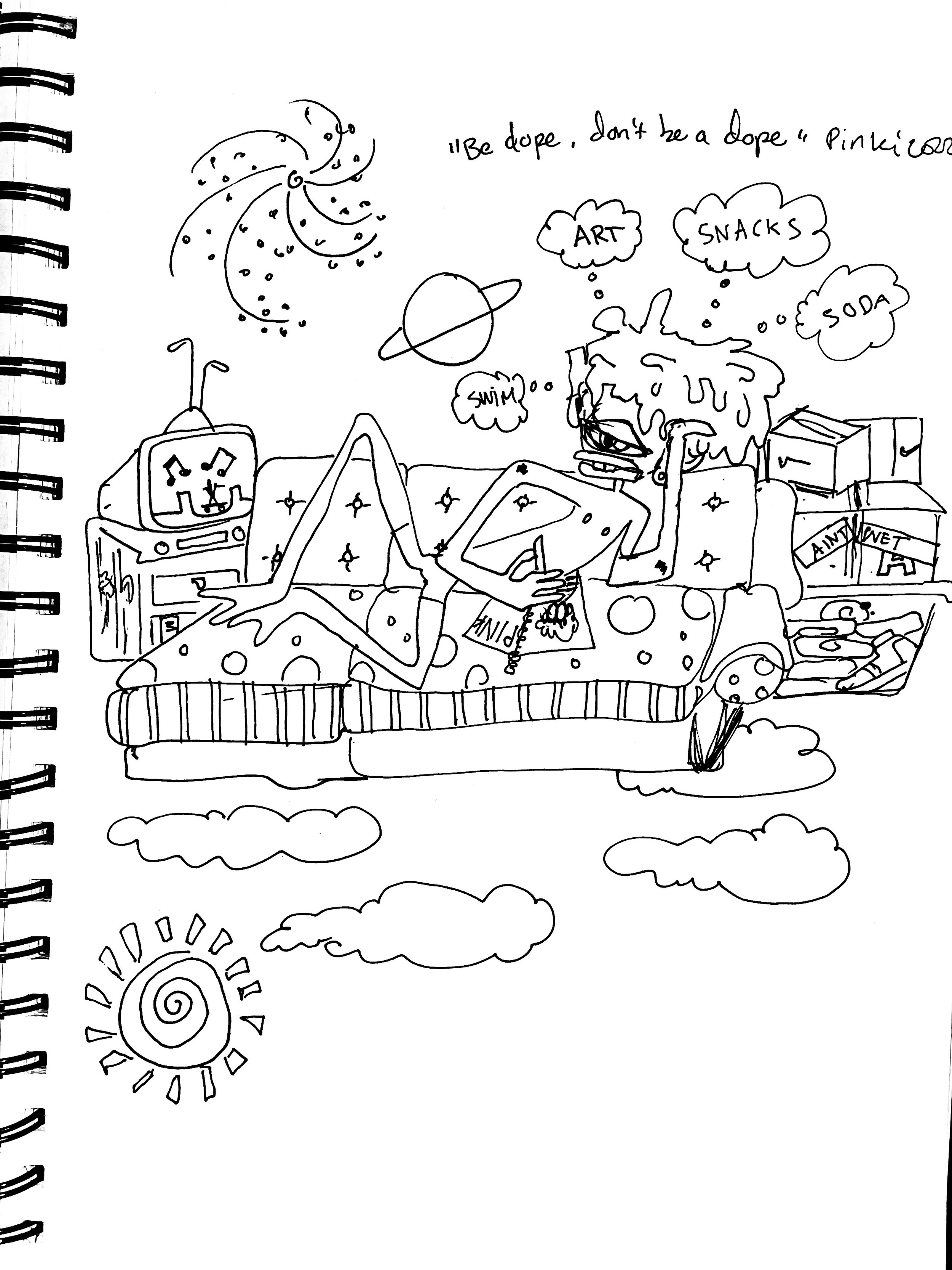 "be dope, dont be a dope" 2022 / a3 print / 900 kr