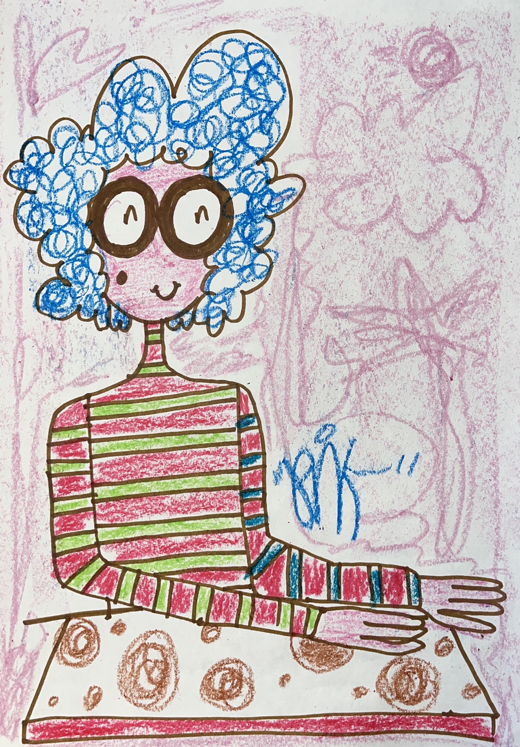 "Untitled" 2024 / crayons on paper / a4 / 1100 NOK