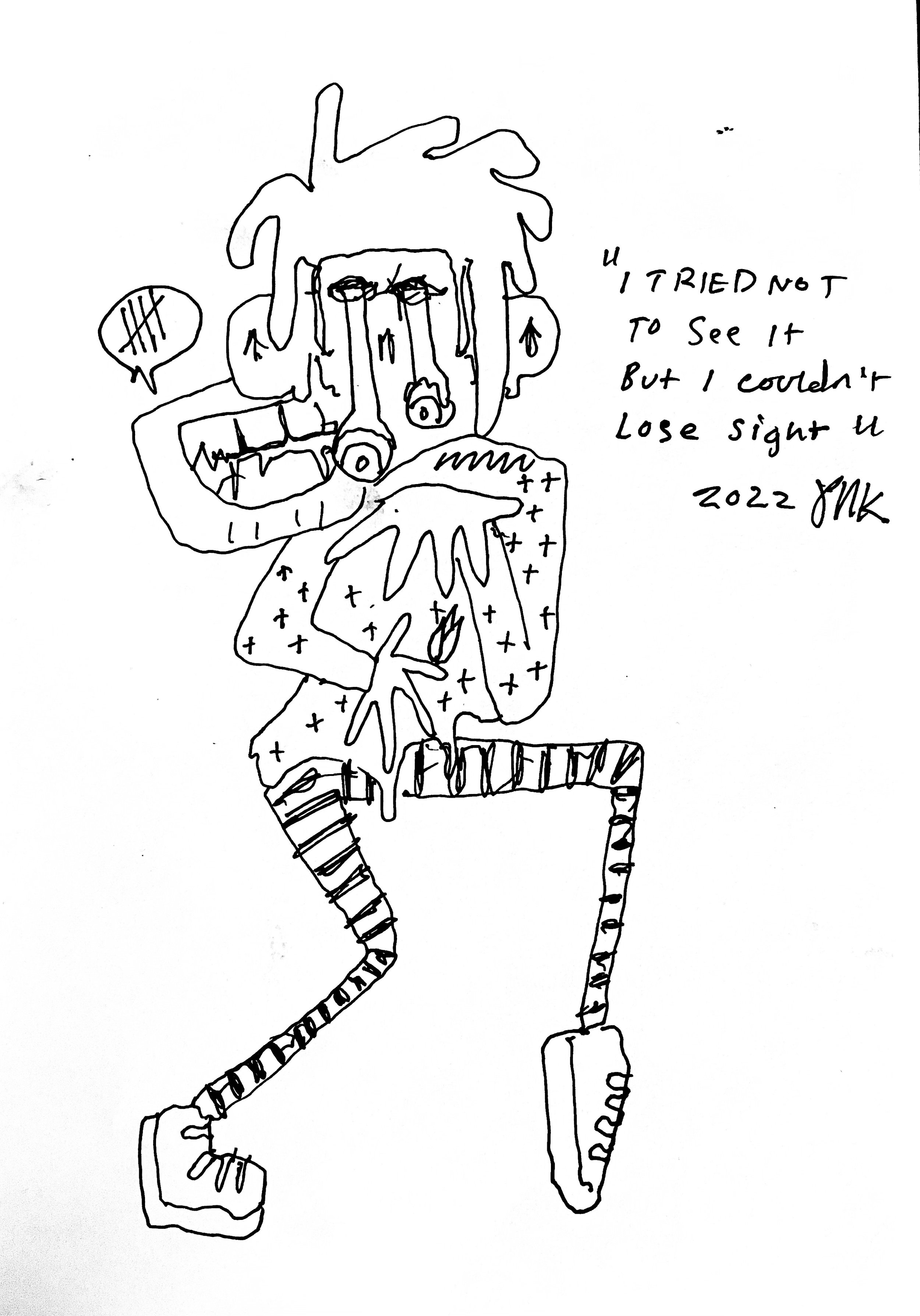 "I tried not to see it but I couldn't lose sight" 2022 / a3 print / 900 NOK