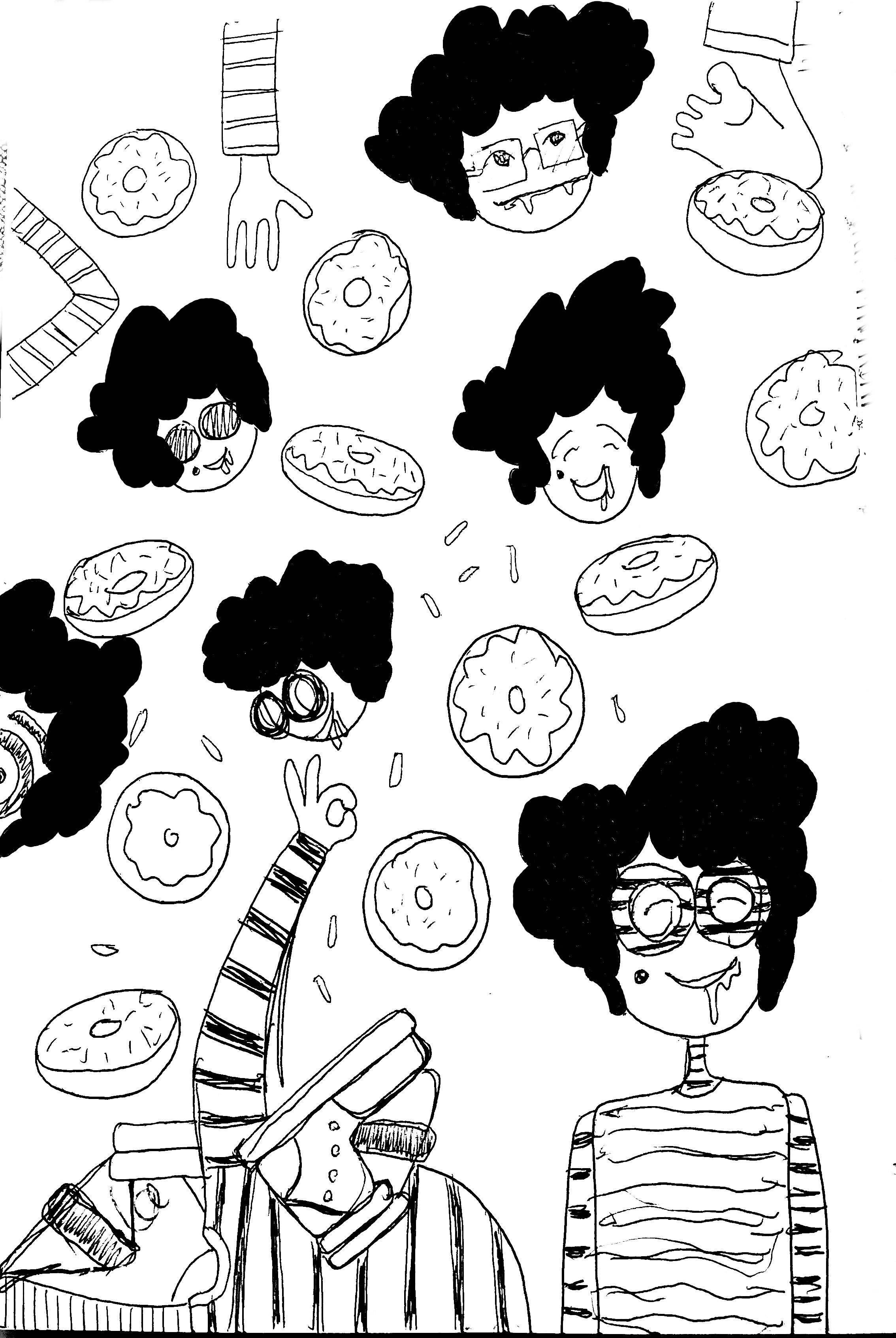 "Donuts Please!" 2020 / a3 print / 900 NOK