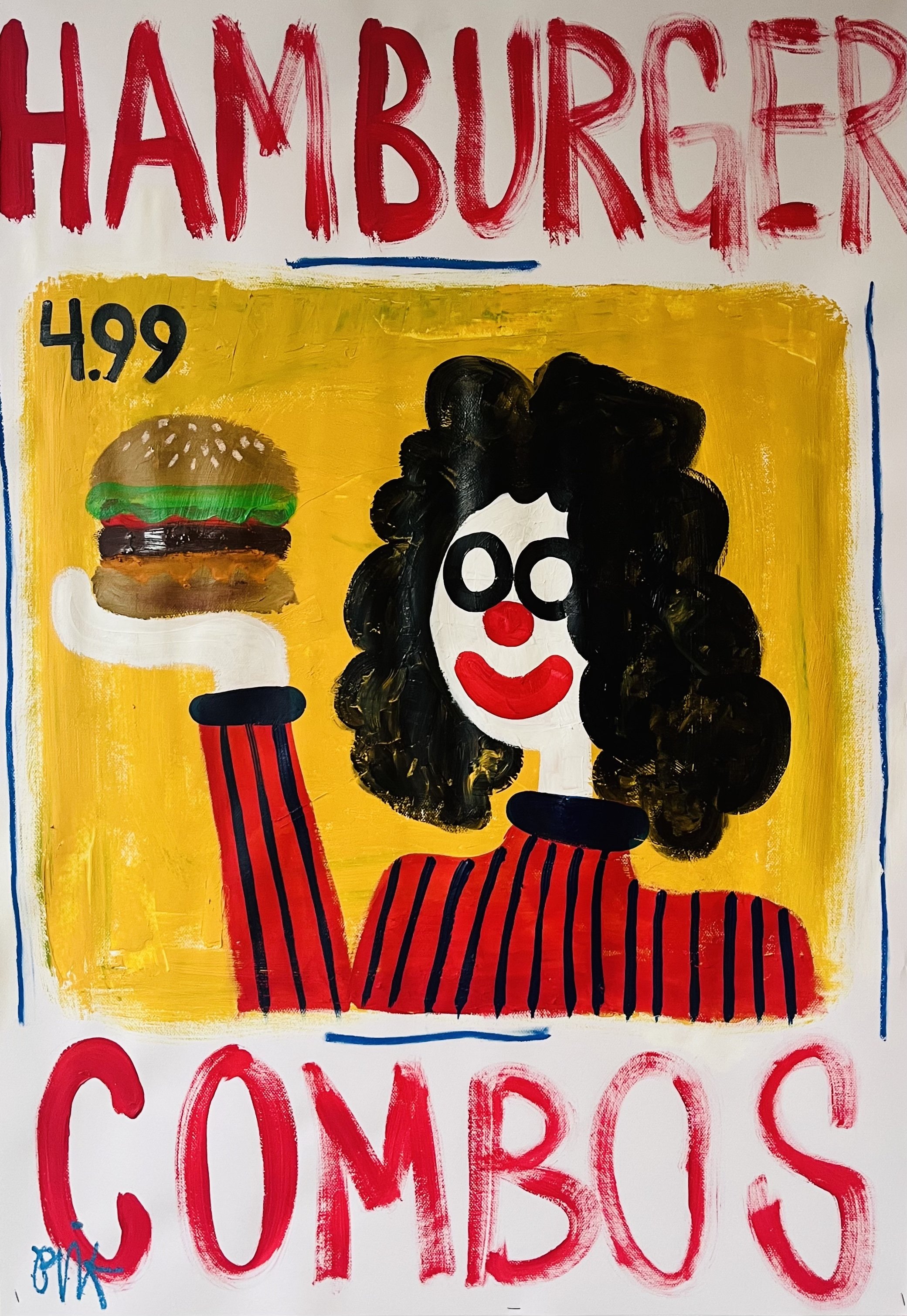 "the good ol days" 2025 / acrylic, oil, and oil sticks on paper / 70 x 100 / 4990 NOK