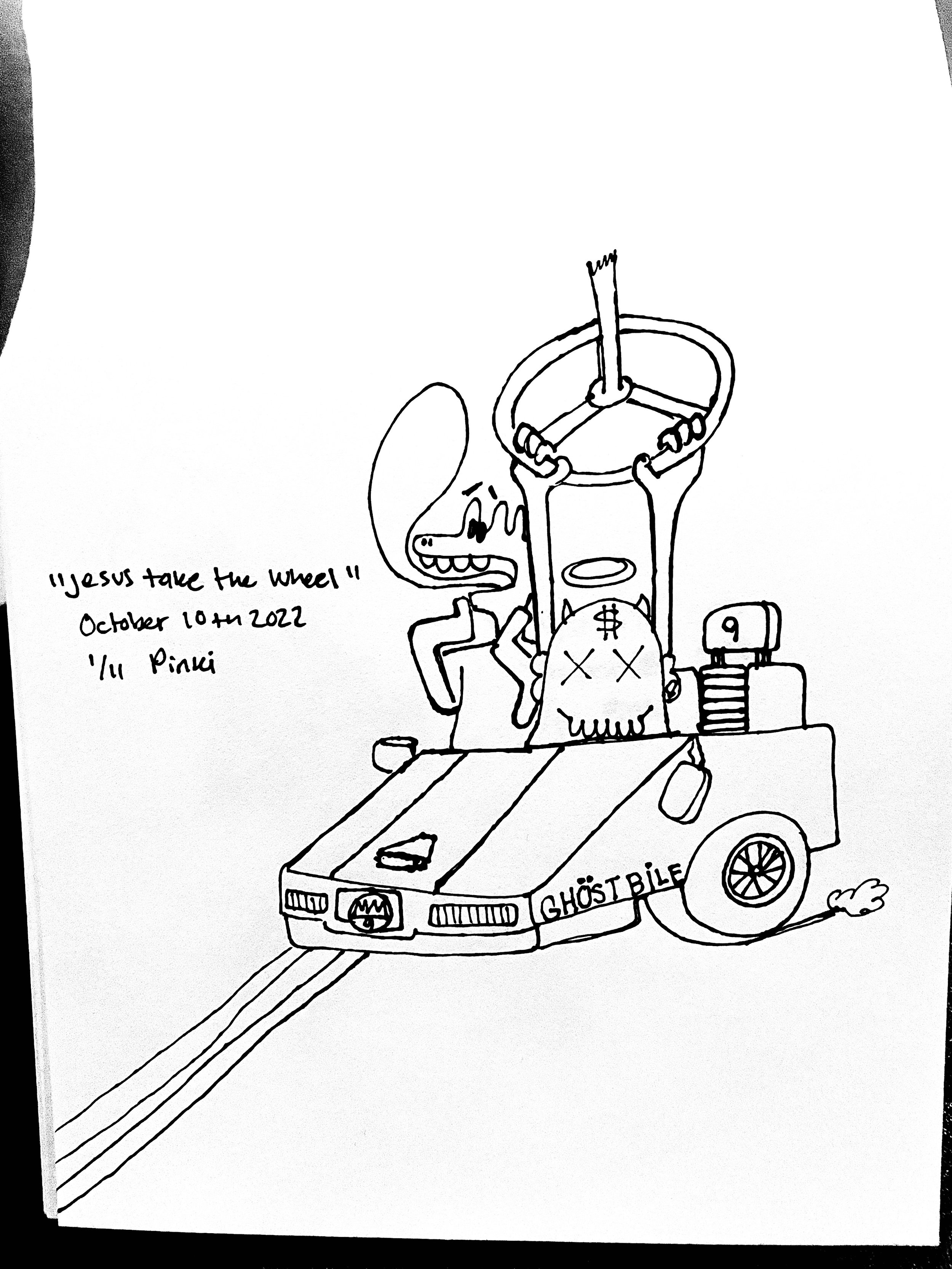 "Jesus Take the Wheel " 2022 / a3 print / 900 kr
