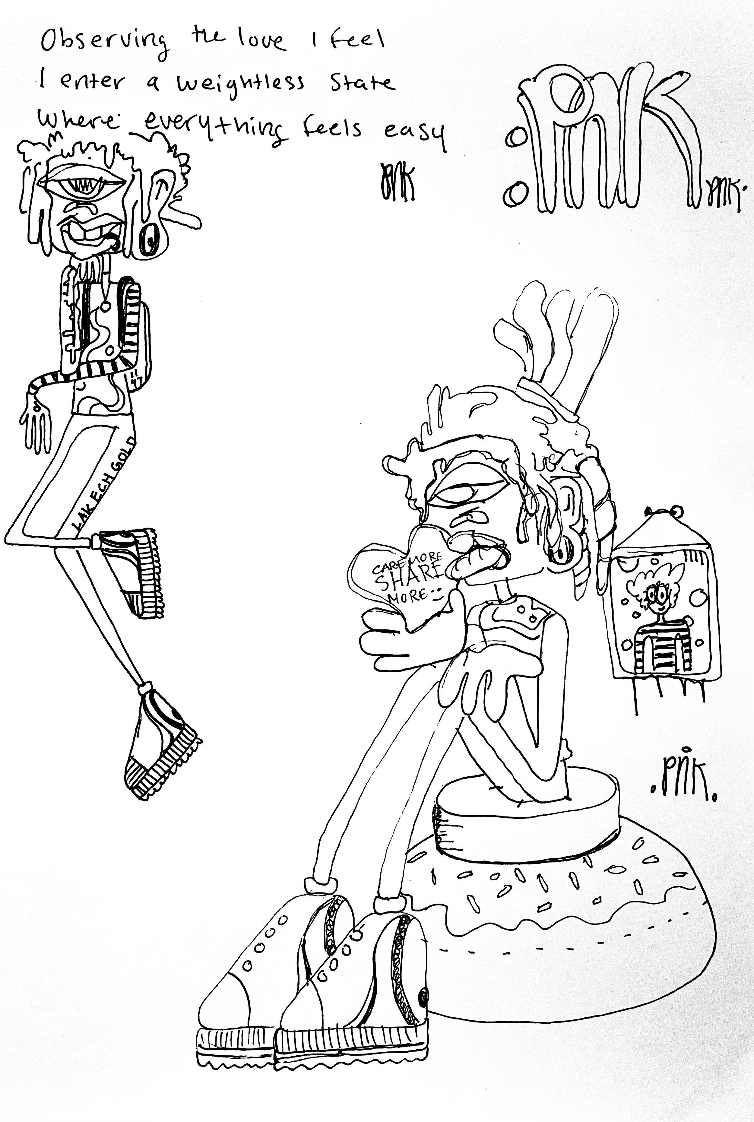 "buzzed by love" 2022 / a3 print / 900 kr