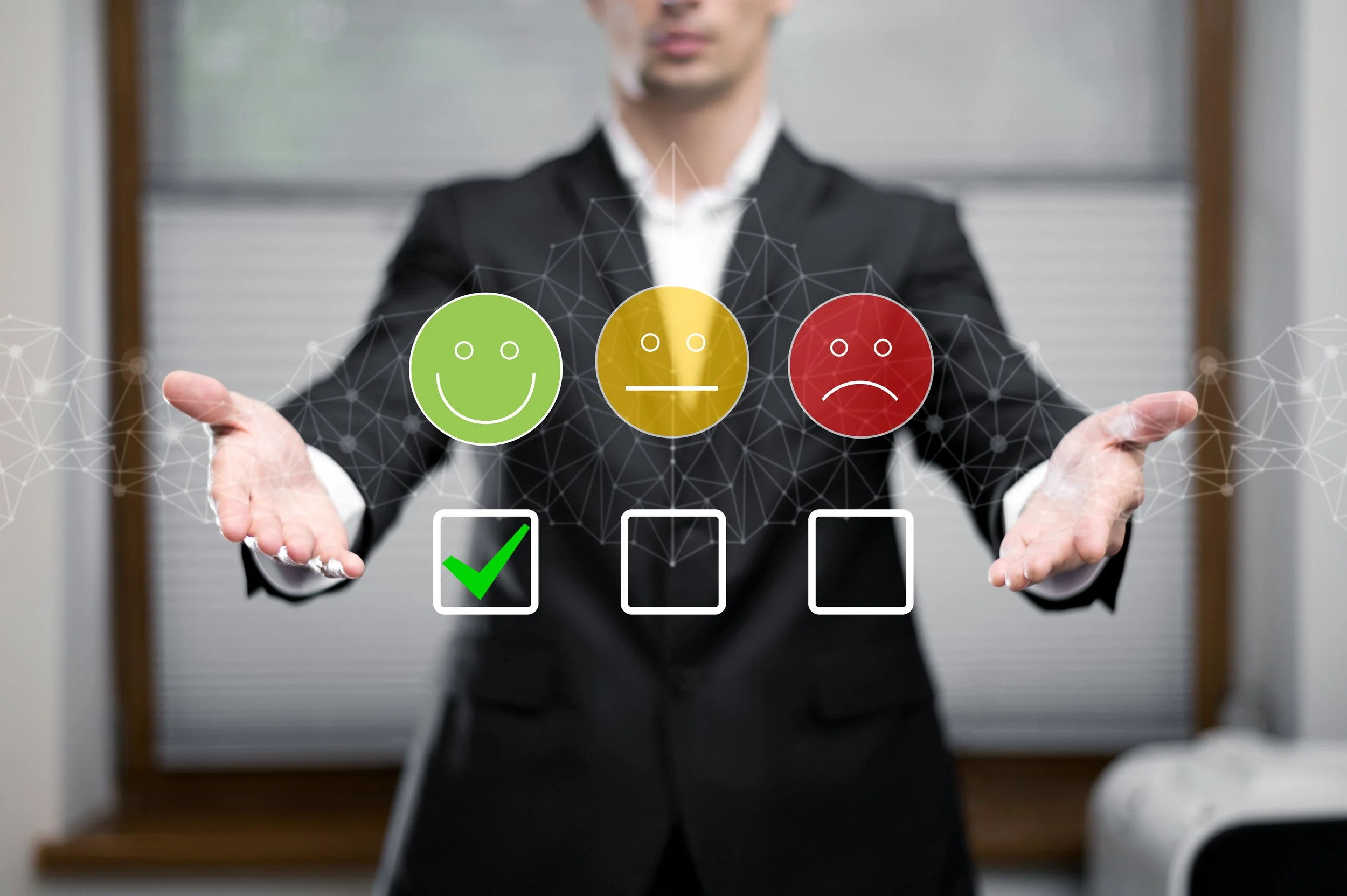 Customer feedback of experience check box
