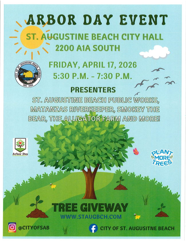 Arbor Day Celebration in St. Augustine Beach Set for April 17, 2026