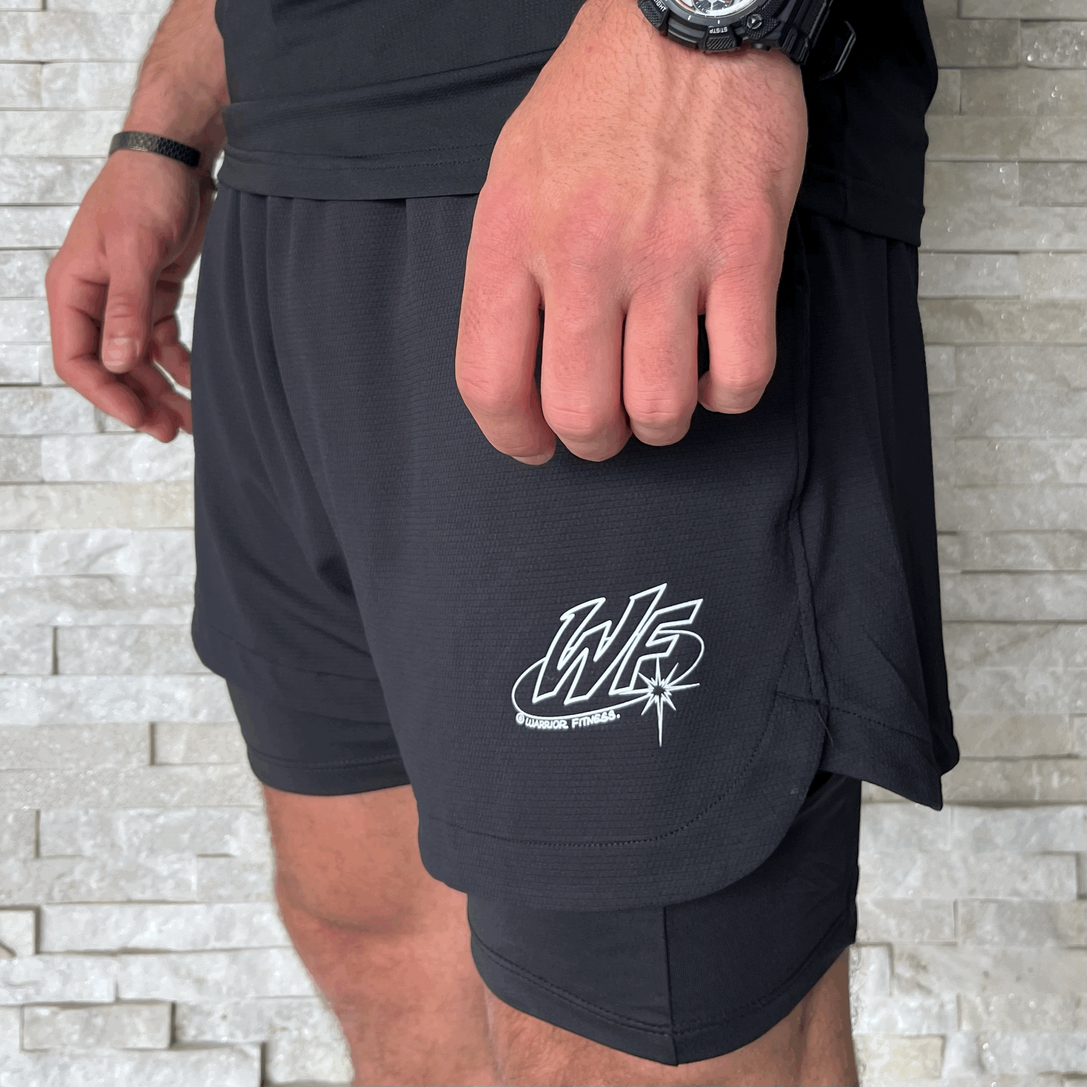 Short avec sous short noir