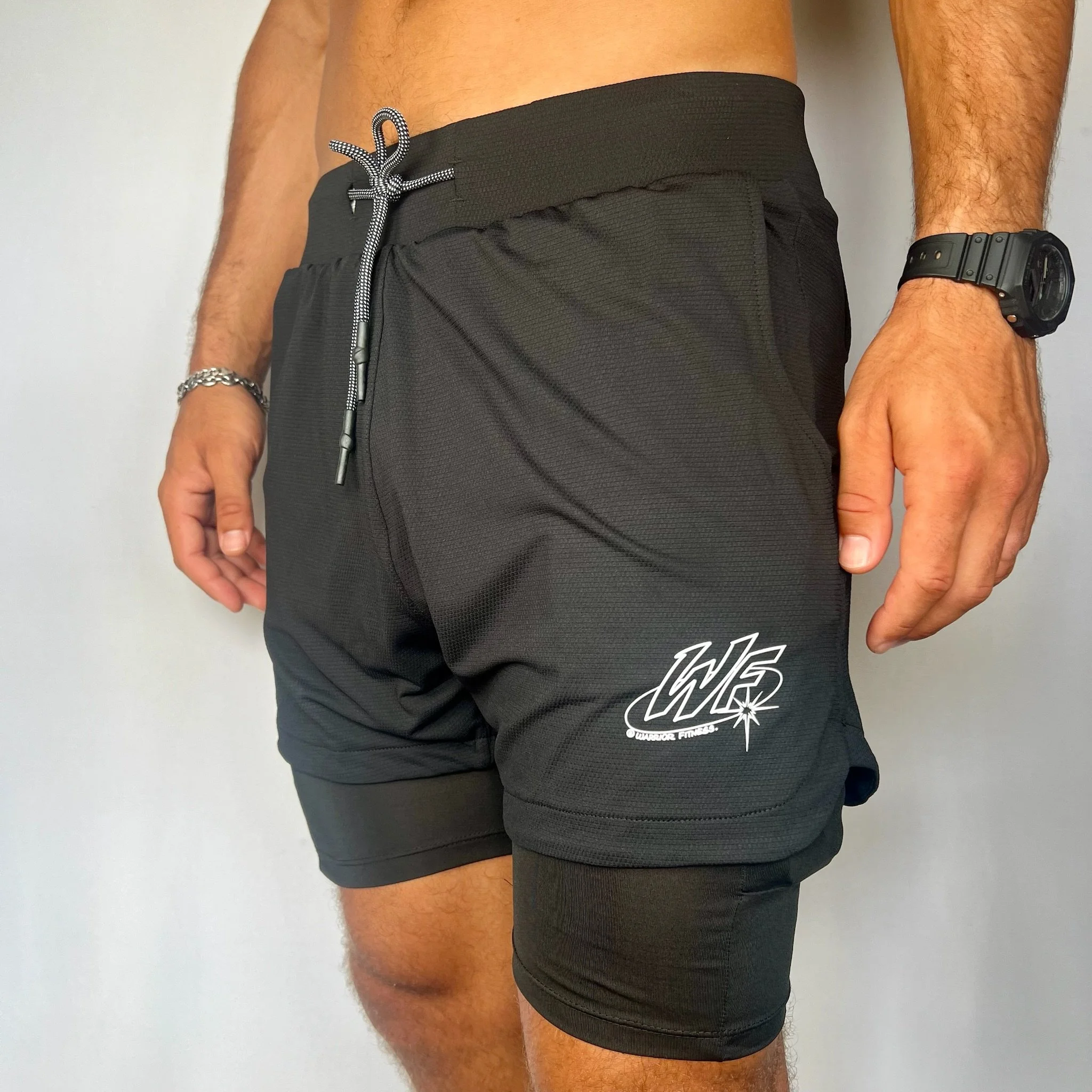Short avec sous short noir